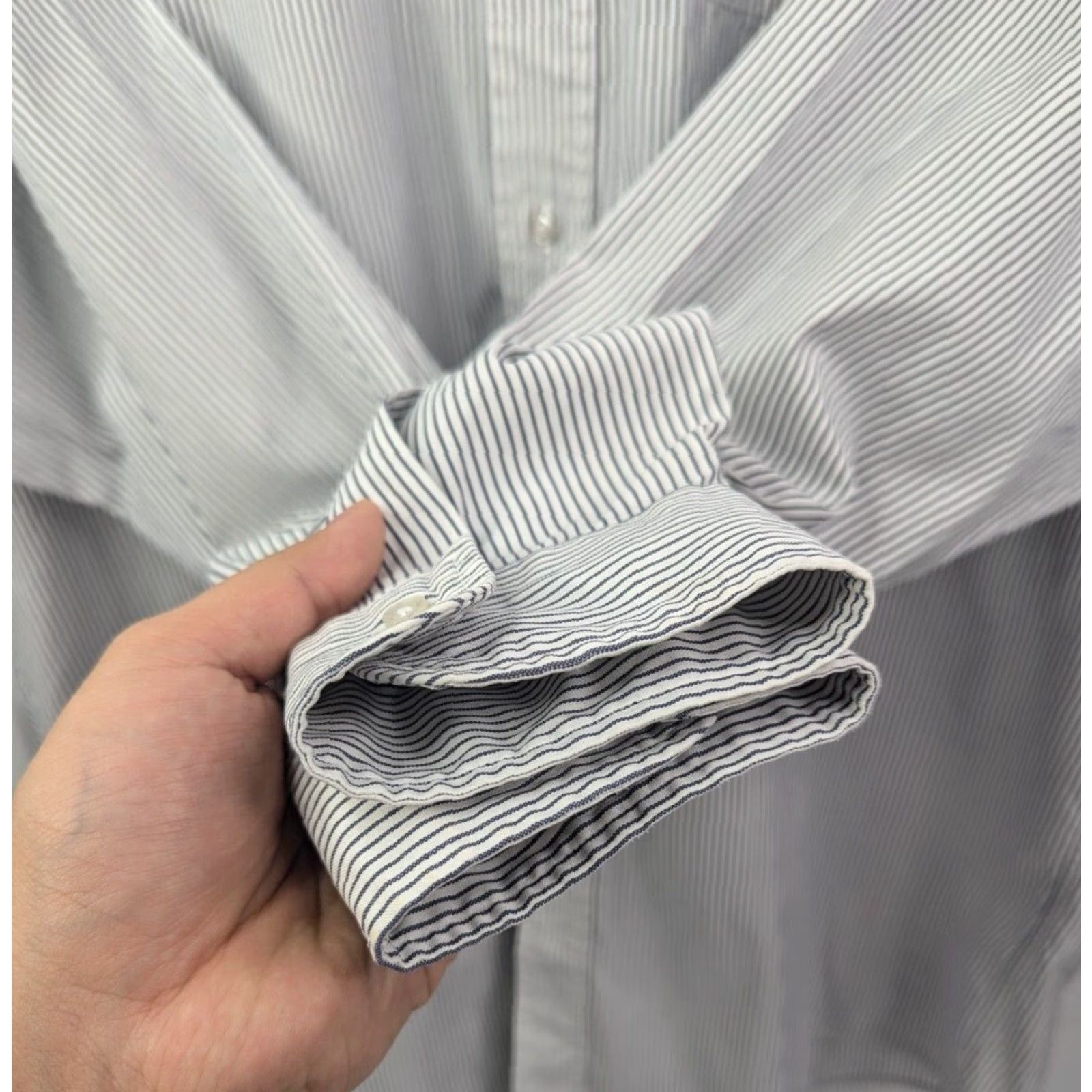 Brooks Brothers Brooks Brothers Makers Shirt 17.5-3 Cotton USA Made Button Down White Stripe Shirt Mens Size US XXL / EU 58 / 5 - 3 Thumbnail