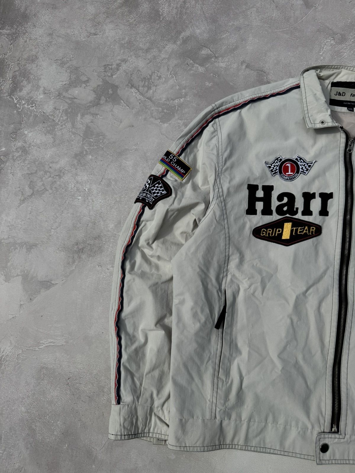 Vintage Vintage Harrison Gibson Y2k Distressed Racing Jacket Size US XL / EU 56 / 4 - 8 Thumbnail