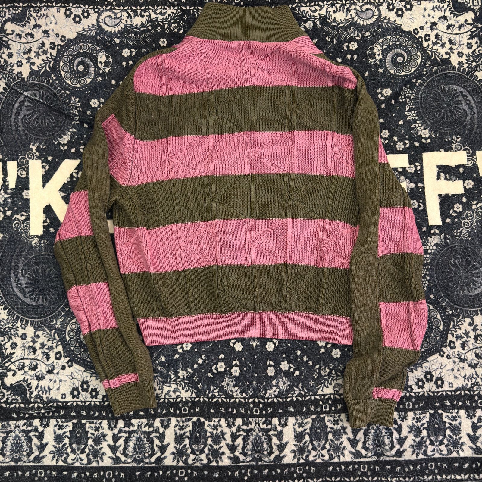 Kiko Kostadinov Kiko Kostadinov Pink & Khaki Merli Cardigan Size US L / EU 52-54 / 3 - 4 Thumbnail