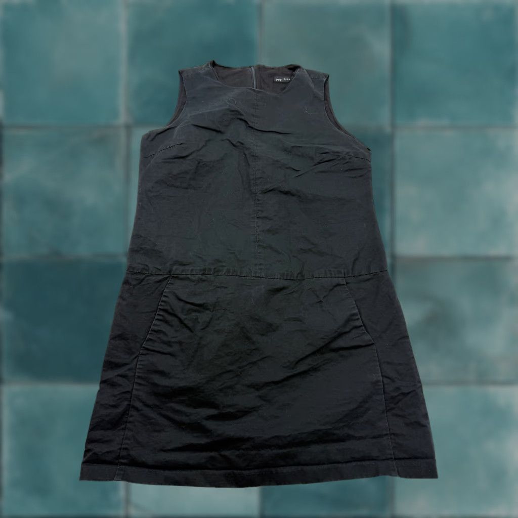 Zara Zara Grey Sleeveless Mock Neck Skater Dress | Grailed