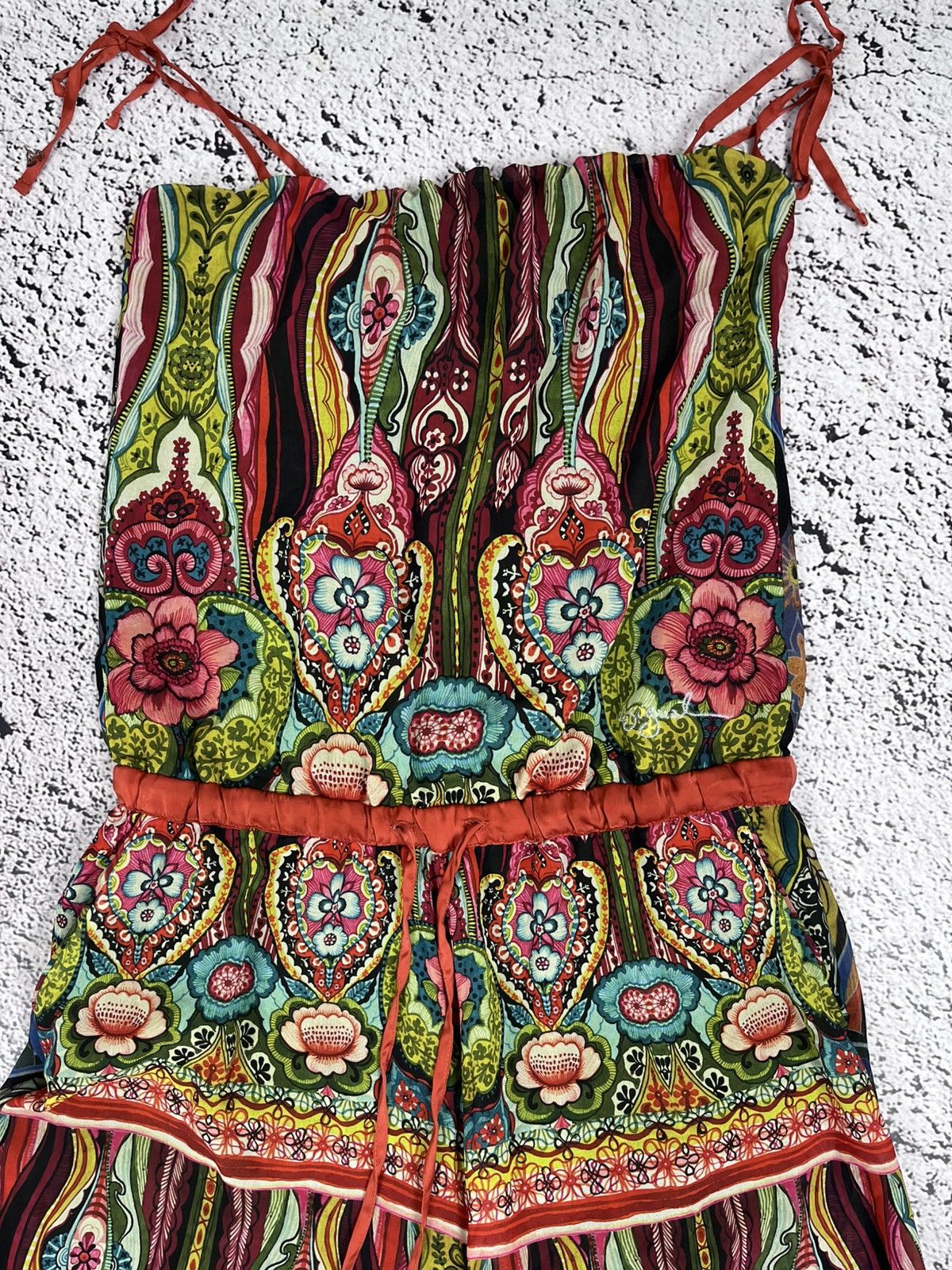 Jean Paul Gaultier Desigual Boho Jumpsuit Wide Leg Psychedelic Print Size 32" / US 10 / IT 46 - 4 Thumbnail