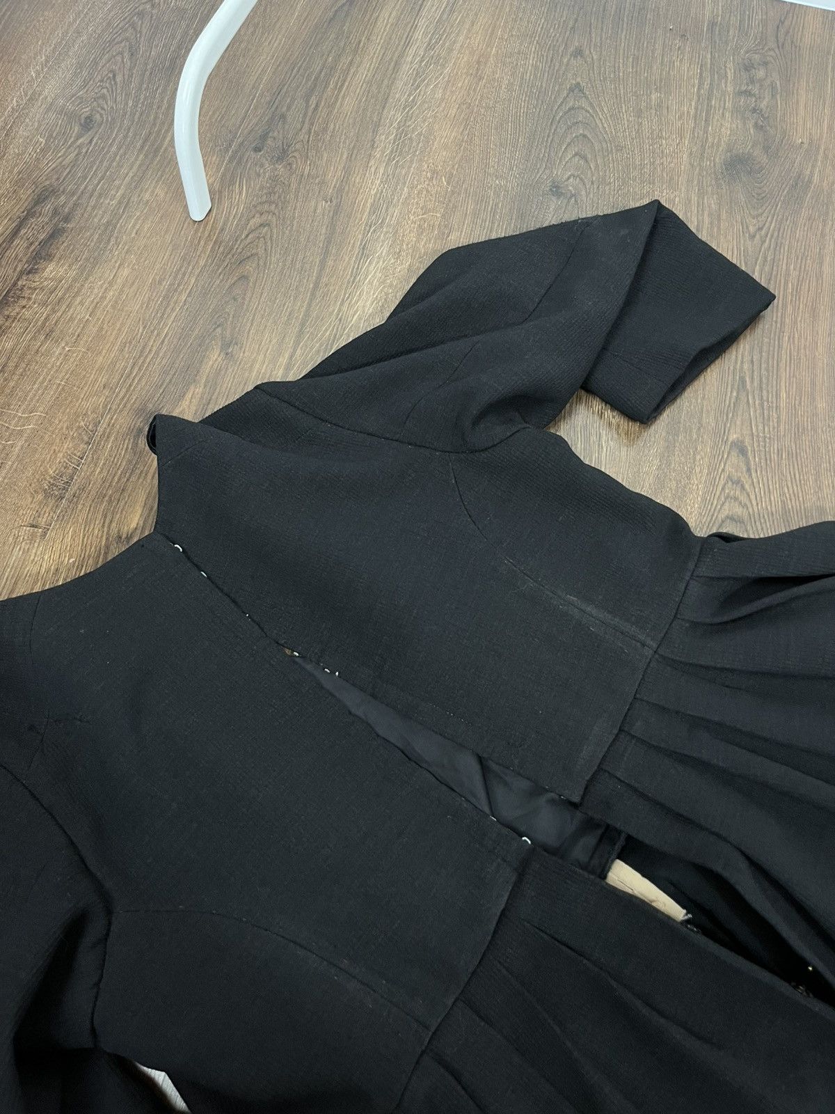 Vintage Rare Antique Black Pleated Dress With Hooks & Lining Size L / US 10 / IT 46 - 18 Thumbnail