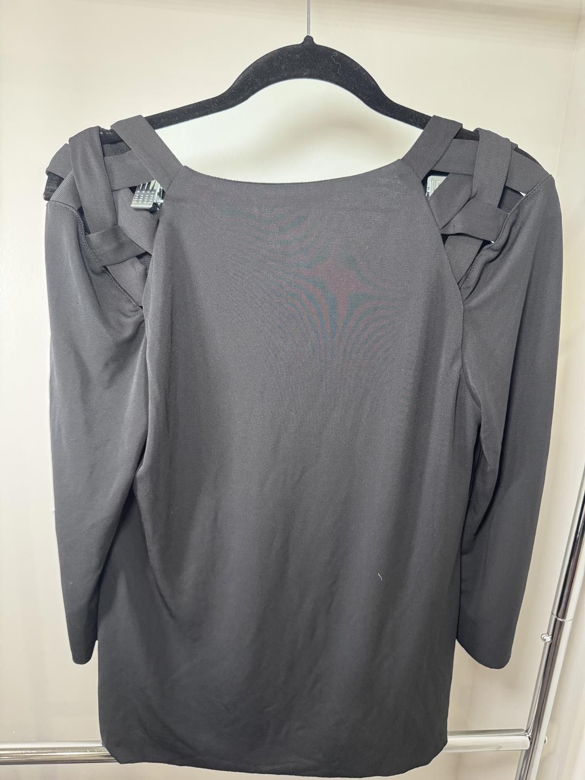 Other Catherine Malandrino Black Long Sleeve blouse Size L / US 10 / IT 46 - 2 Thumbnail