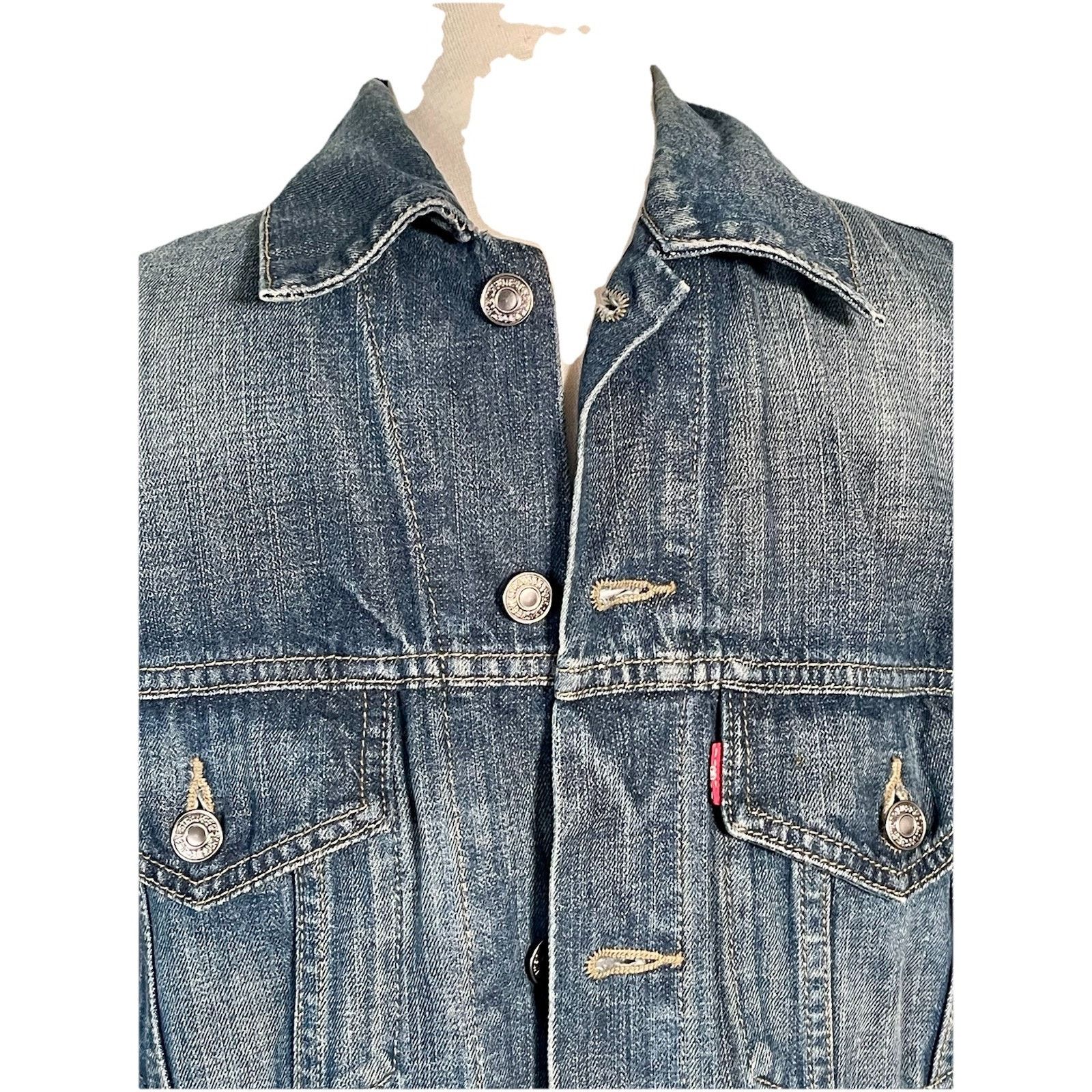 Levi's Levi Strauss Men’s Denim Trucker Biker Jacket Large Blue Size US L / EU 52-54 / 3 - 2 Thumbnail