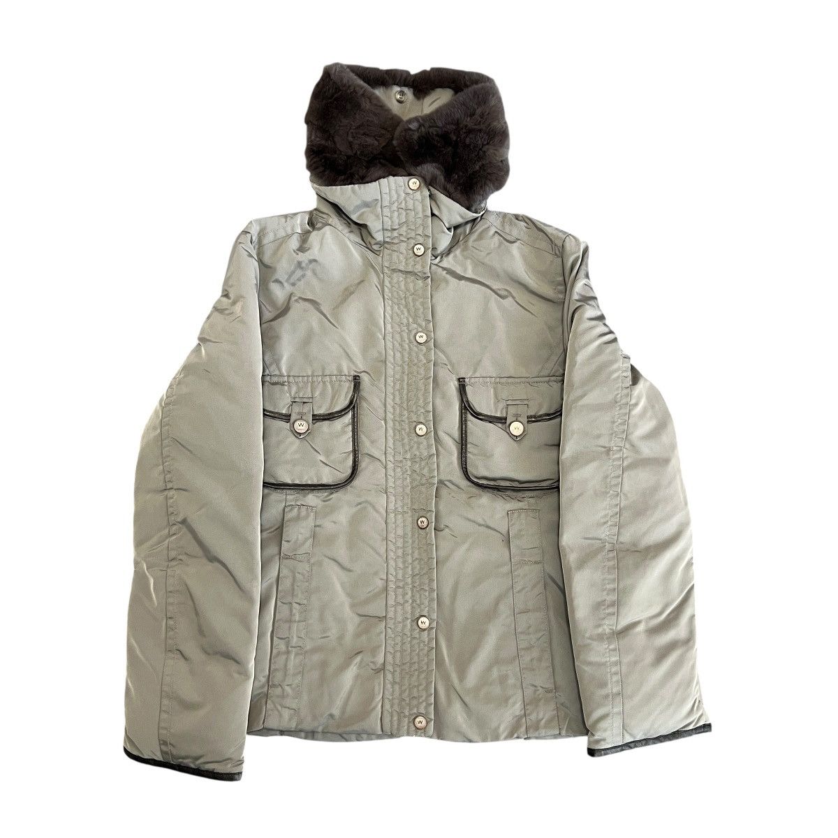 Max Mara Weekend Line Fur-Trimmed Military Jacket 40