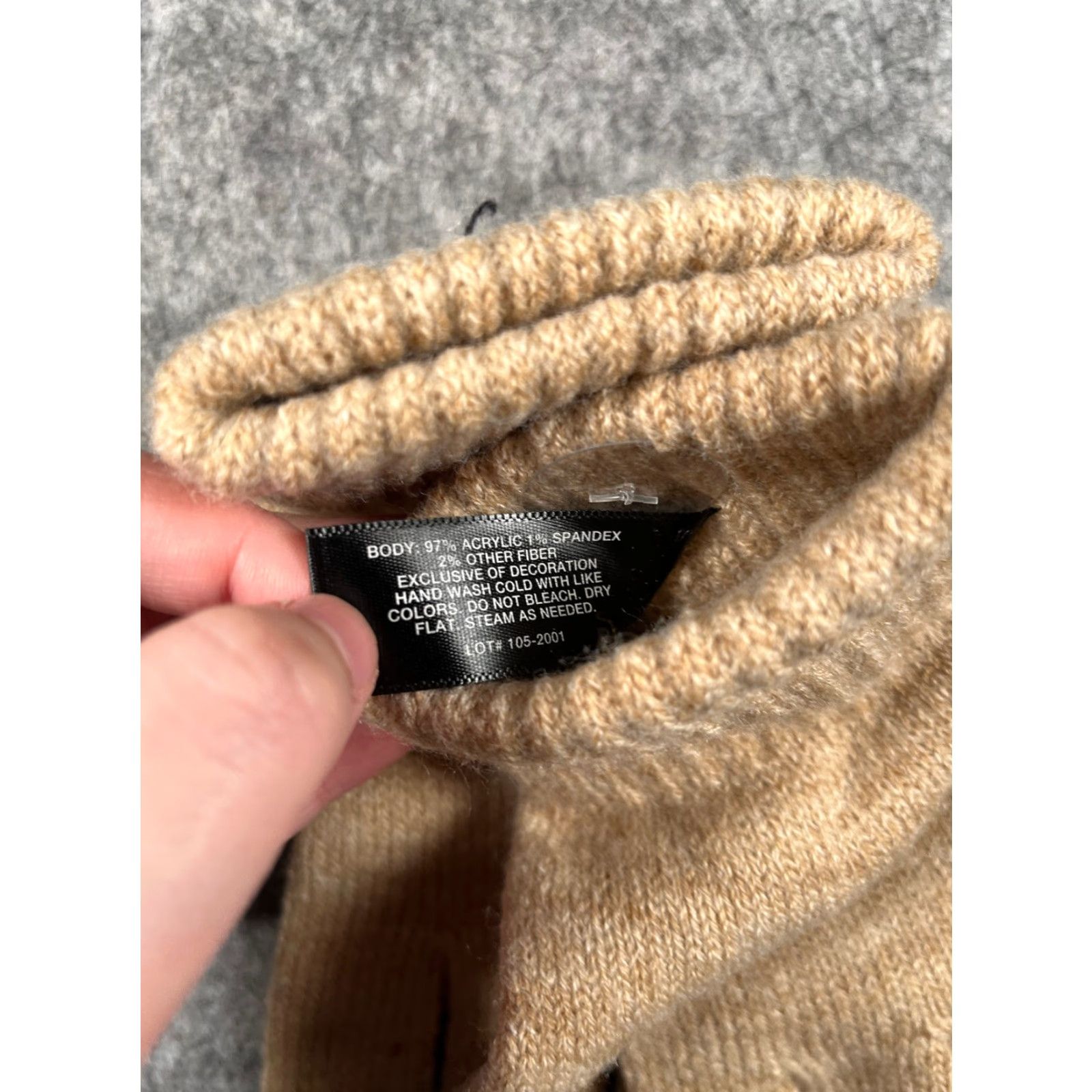 Vintage Mixit Gloves Womens One Size Beige Acrylic Blend Knit Stretch Snow Ski NEW Size ONE SIZE - 6 Thumbnail