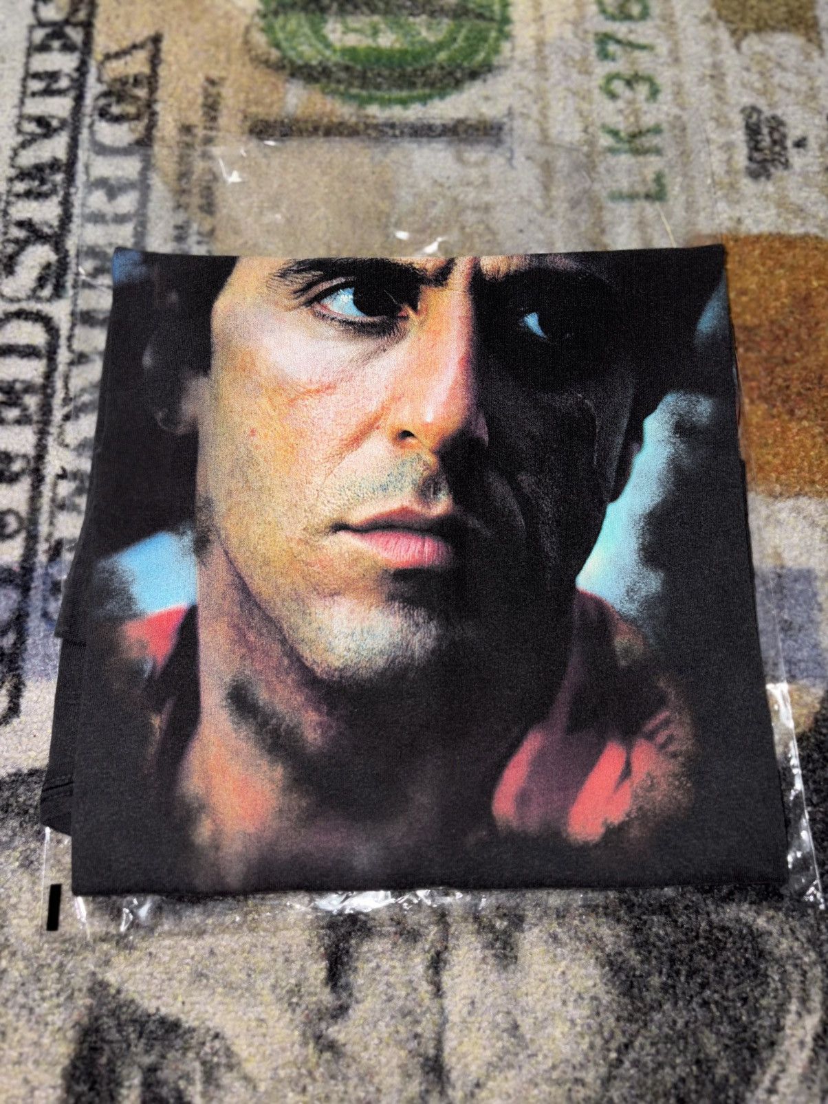 Kith Kith Scarface Tony Portrait Vintage Tee Black | Grailed