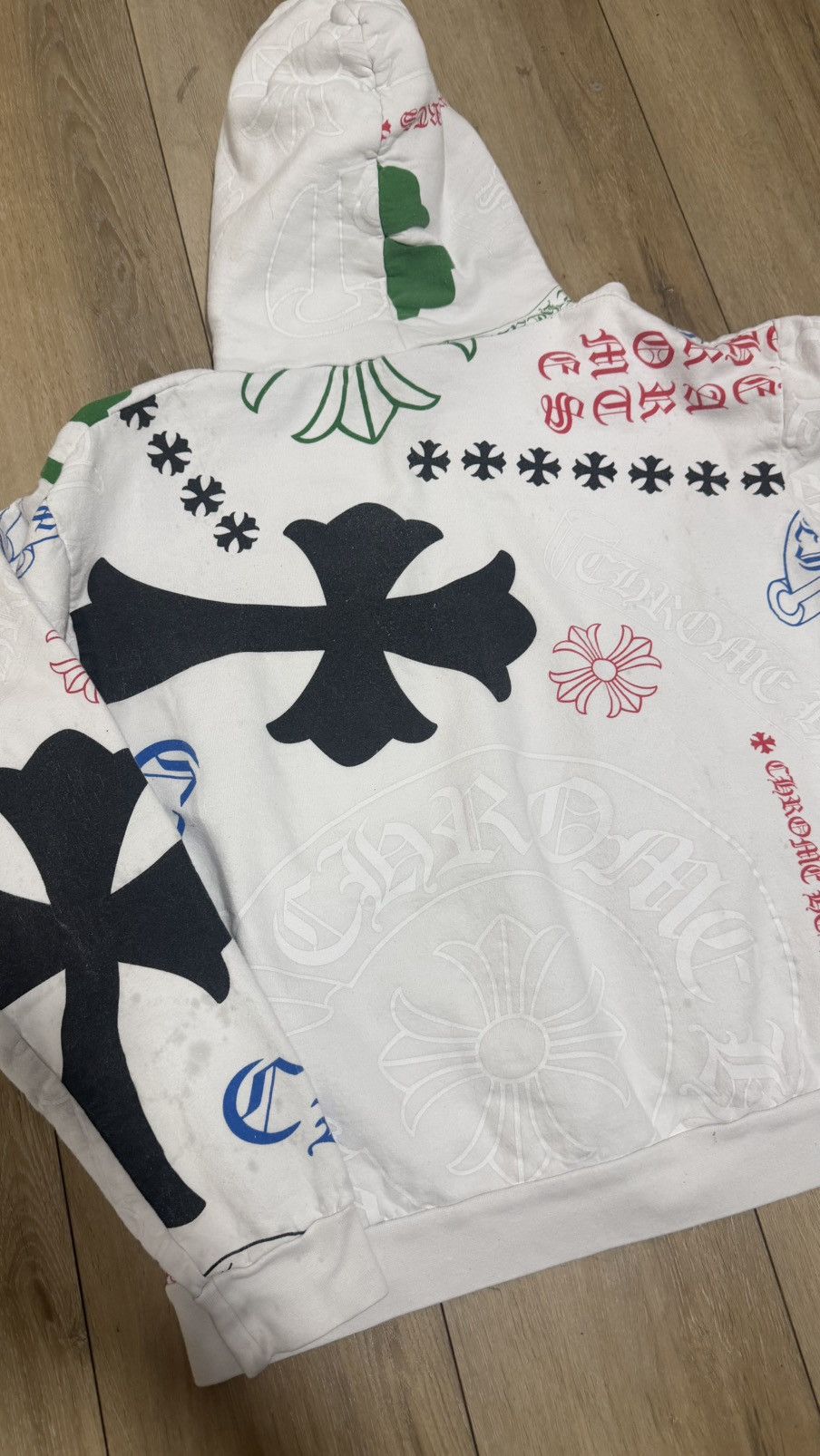 Chrome Hearts Chrome hearts white stencil hoodie Size US XS / EU 42 / 0 - 7 Thumbnail