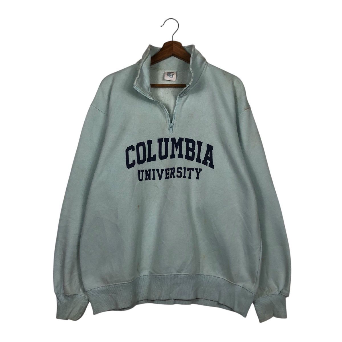 Japanese Brand 📌Vintage Half Zipper Sweater Columbia University X GU Japan Size US L / EU 52-54 / 3 - 12 Thumbnail