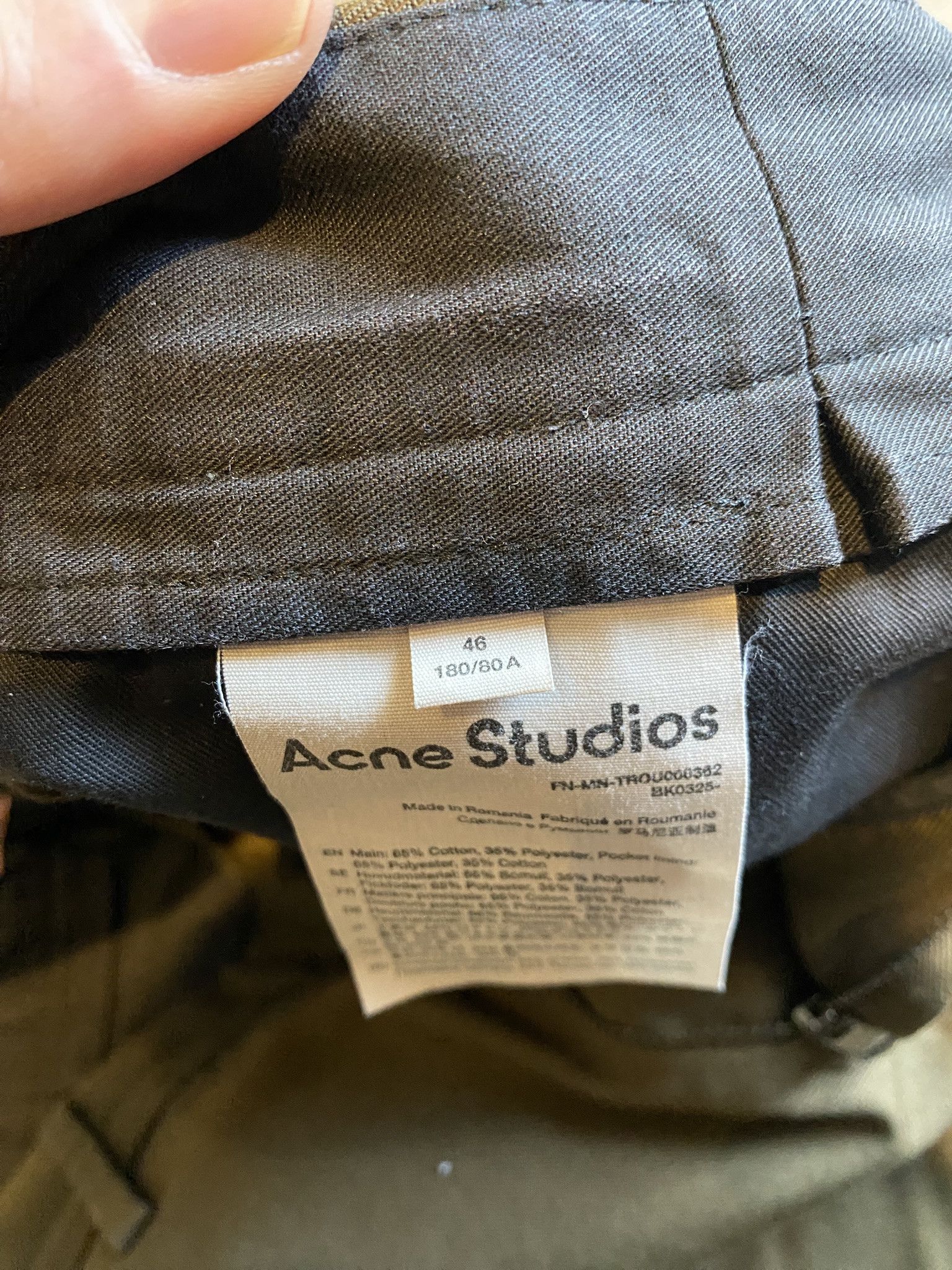 Acne Studios 46/S - Chino Trousers - Brown/Green Size US 30 / EU 46 - 4 Thumbnail