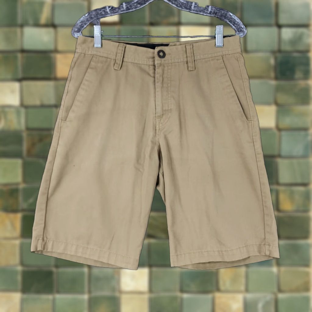 Volcom Volcom Stone Mens Brown Polyester Cotton Chino Shorts Size 30 Brown Chino Shorts Mens 30 Volcom Stone Size US 30 / EU 46 - 1 Thumbnail