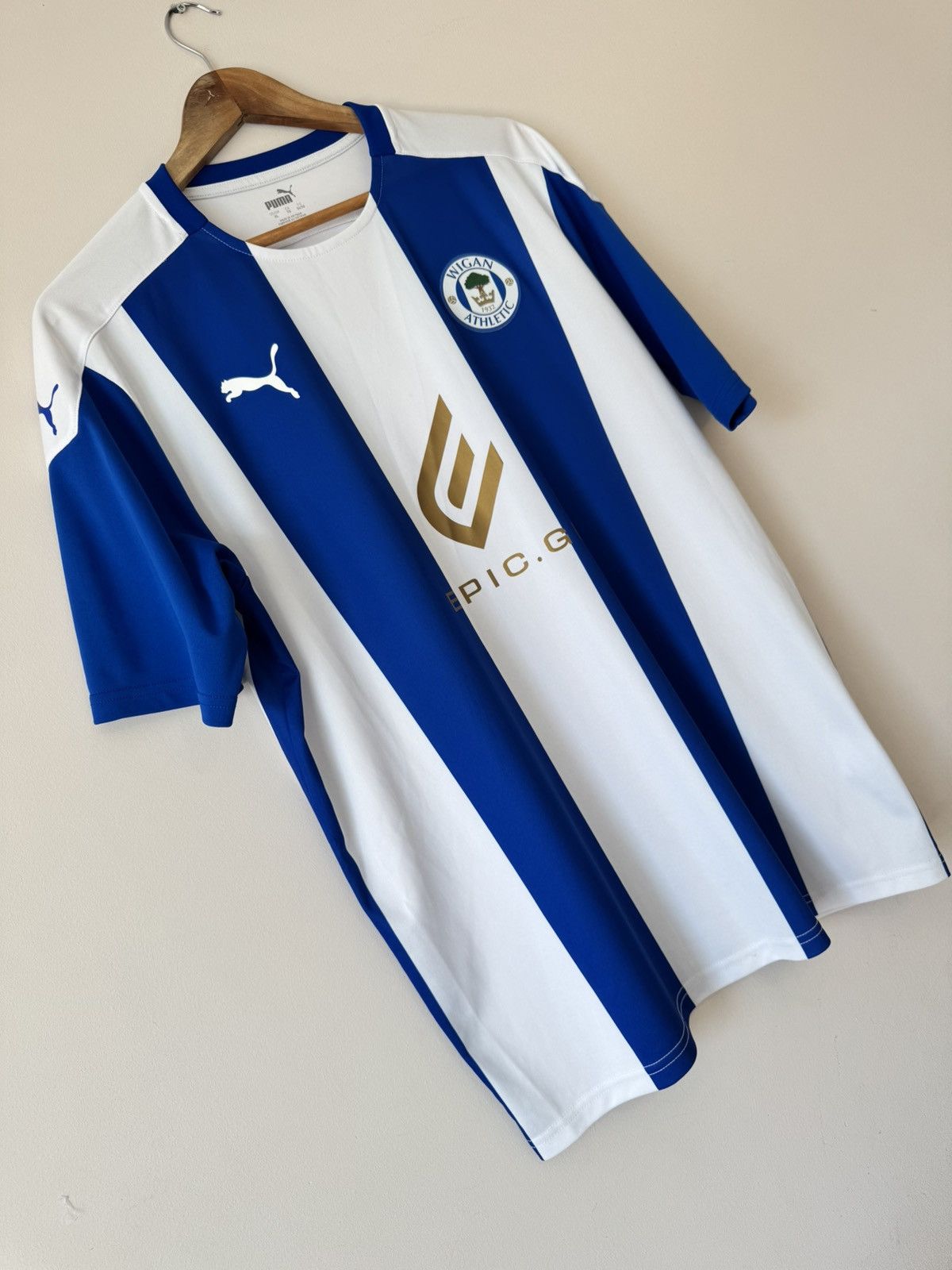 Puma Wigan Athletic 2021-2022 Home Soccer Jersey Football Shirt Size US XL / EU 56 / 4 - 4 Thumbnail