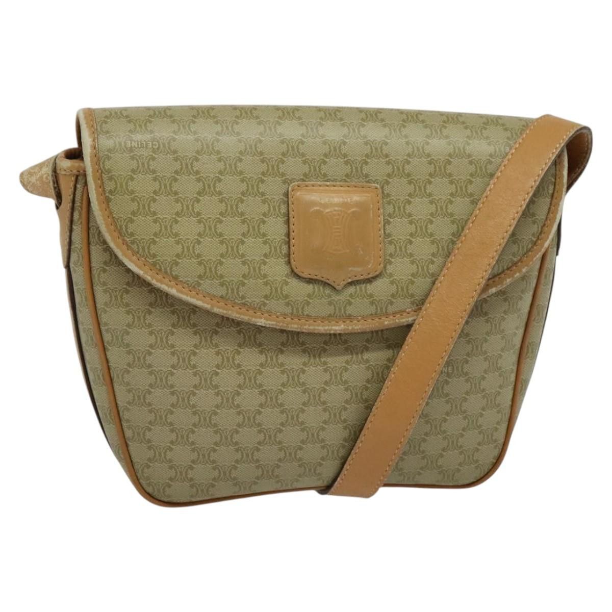 Celine CELINE Macadam Canvas Shoulder Bag Pvc Beige Gold Size ONE SIZE - 1 Thumbnail