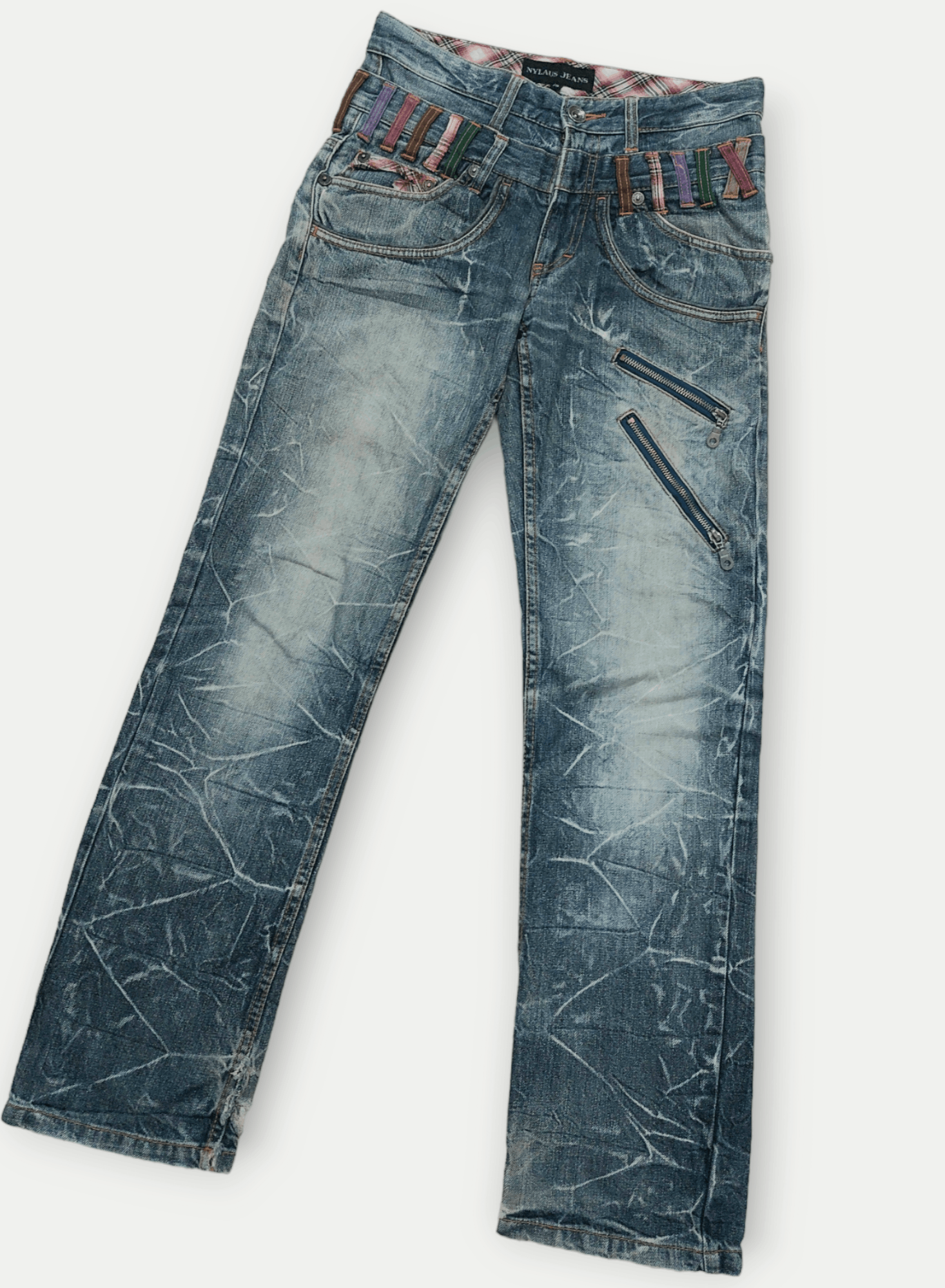 image of If Six Was Nine Nylaus Double Waist Seditionaries Denim in Blue Denim, Men's (Size 30)