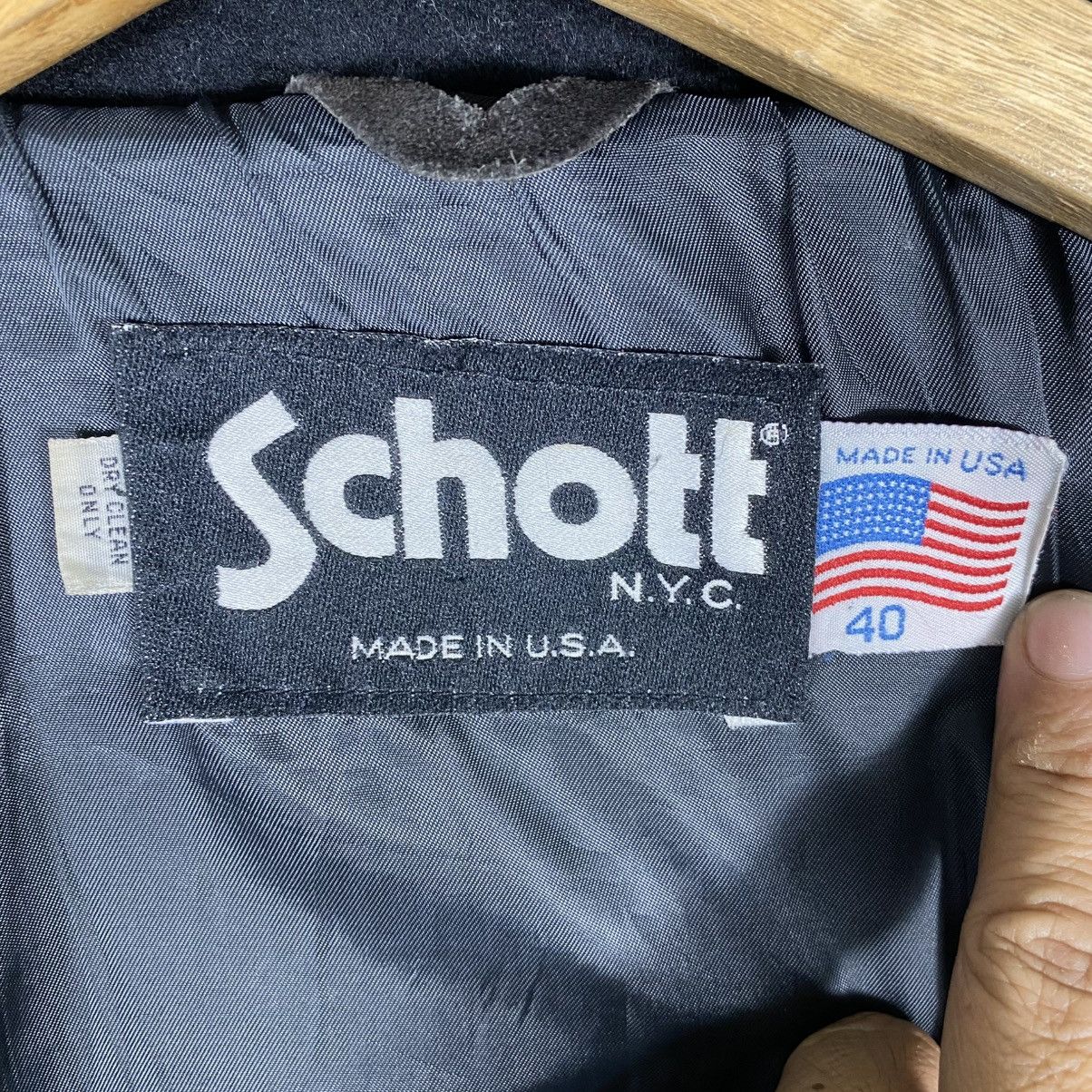 Schott × Vintage Vintage Schott Duffle Coat Toggle Button Wool Hoodie Jacket Size US M / EU 48-50 / 2 - 7 Thumbnail