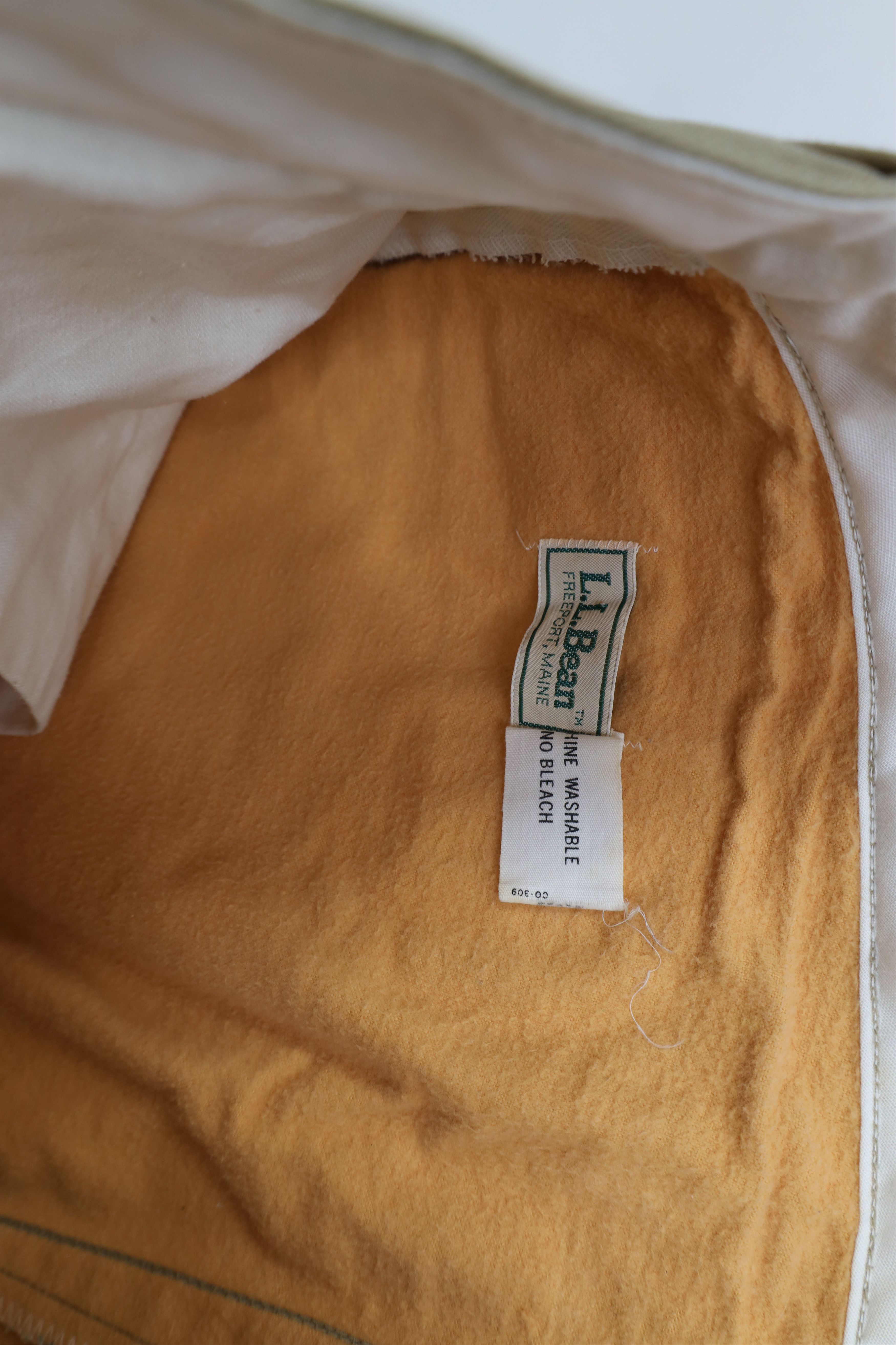 L.L. Bean × Vintage Vintage 70s LL Bean Lined Wide Leg Work Pants Beige USA Size US 36 / EU 52 - 9 Thumbnail