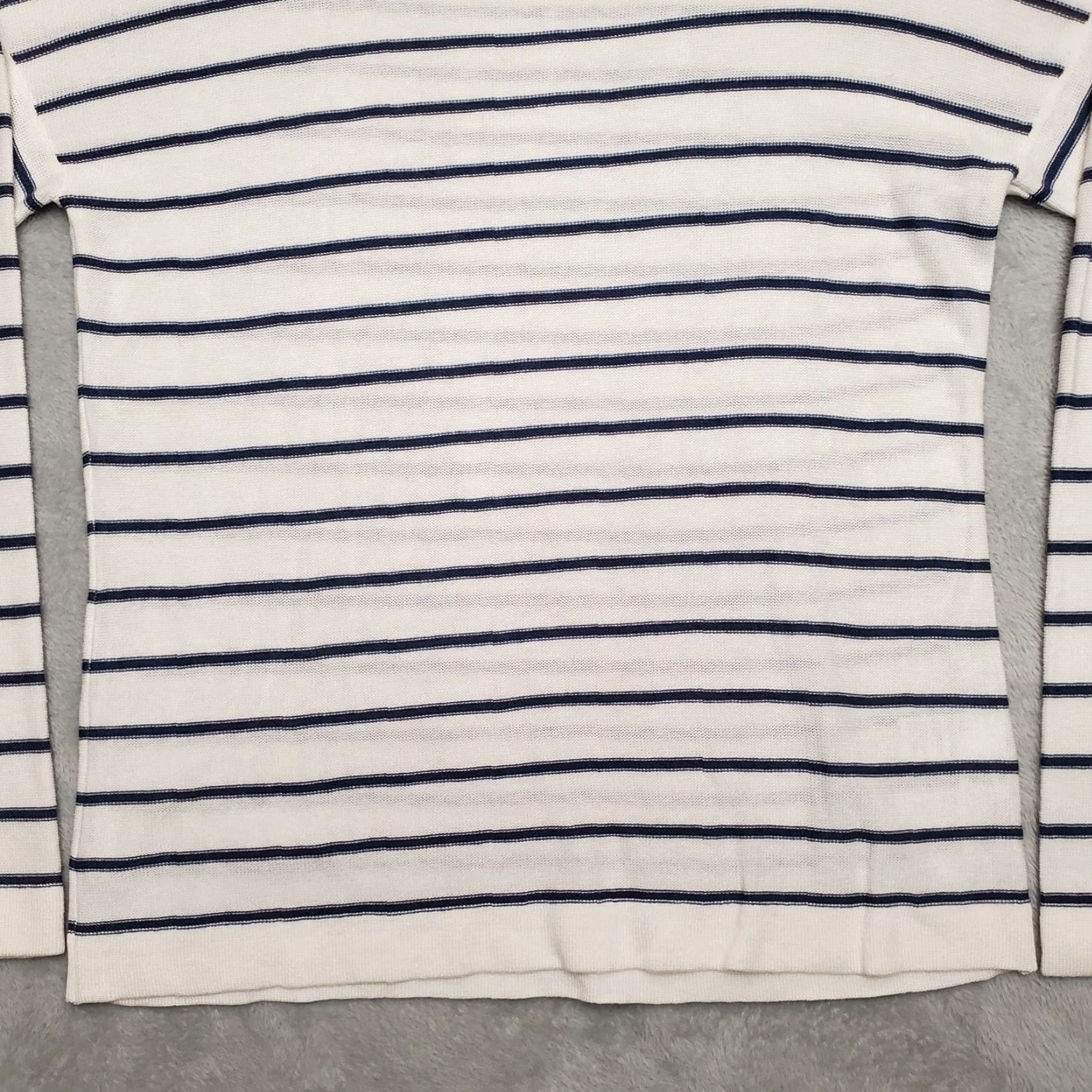 Royal Robbins Royal Robbins Sweater Womens Small Purple Stripe Silk Linen Blend Long Sleeve Size M / US 6-8 / IT 42-44 - 3 Thumbnail