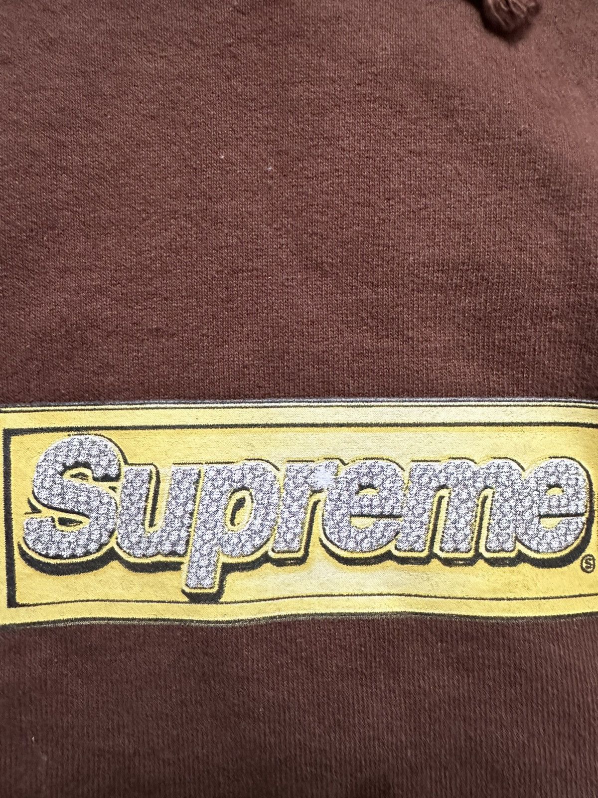 Supreme SS22 Supreme Bling Box Logo Brown Hoodie Sweater Medium Size US M / EU 48-50 / 2 - 3 Thumbnail