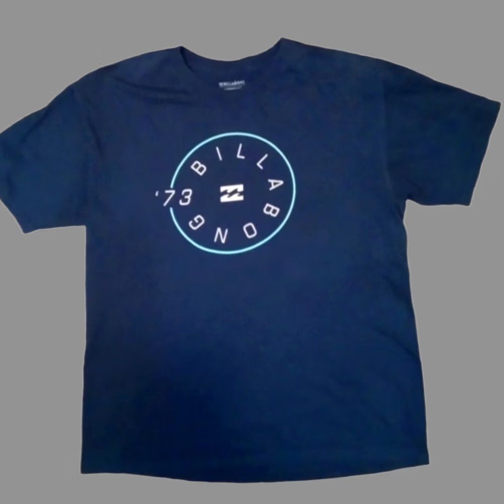 Billabong Billabong T-Shirt Mens Short Sleeve Tee L Blue Regular Shirt Size US 33 - 1 Thumbnail
