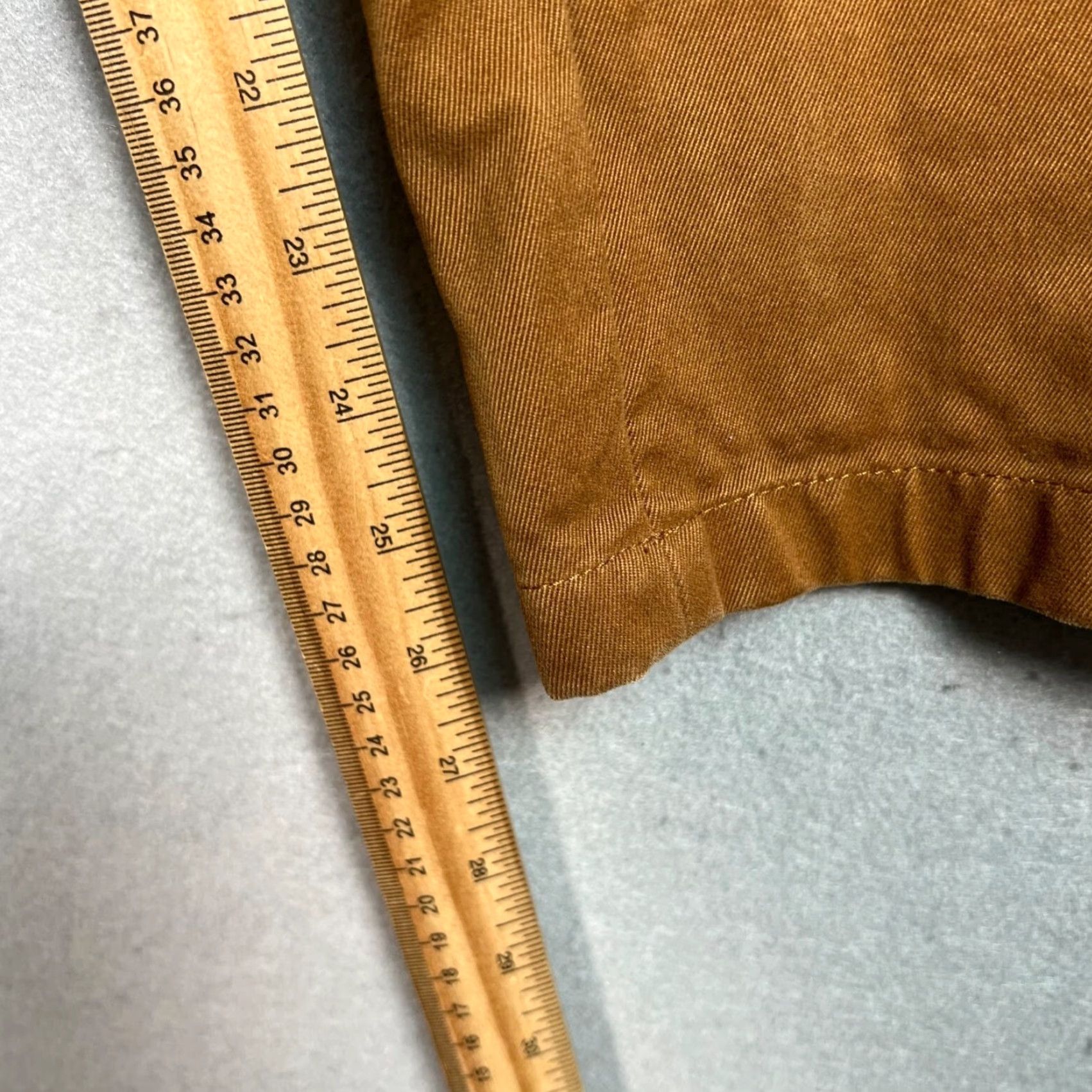 Studio Nicholson STUDIO NICHOLSON Womens Chino Pants Size 0 Hazelnut Brown Cotton Flat Front High Rise Straight Leg Size 25" / US 0 / IT 36 - 7 Thumbnail