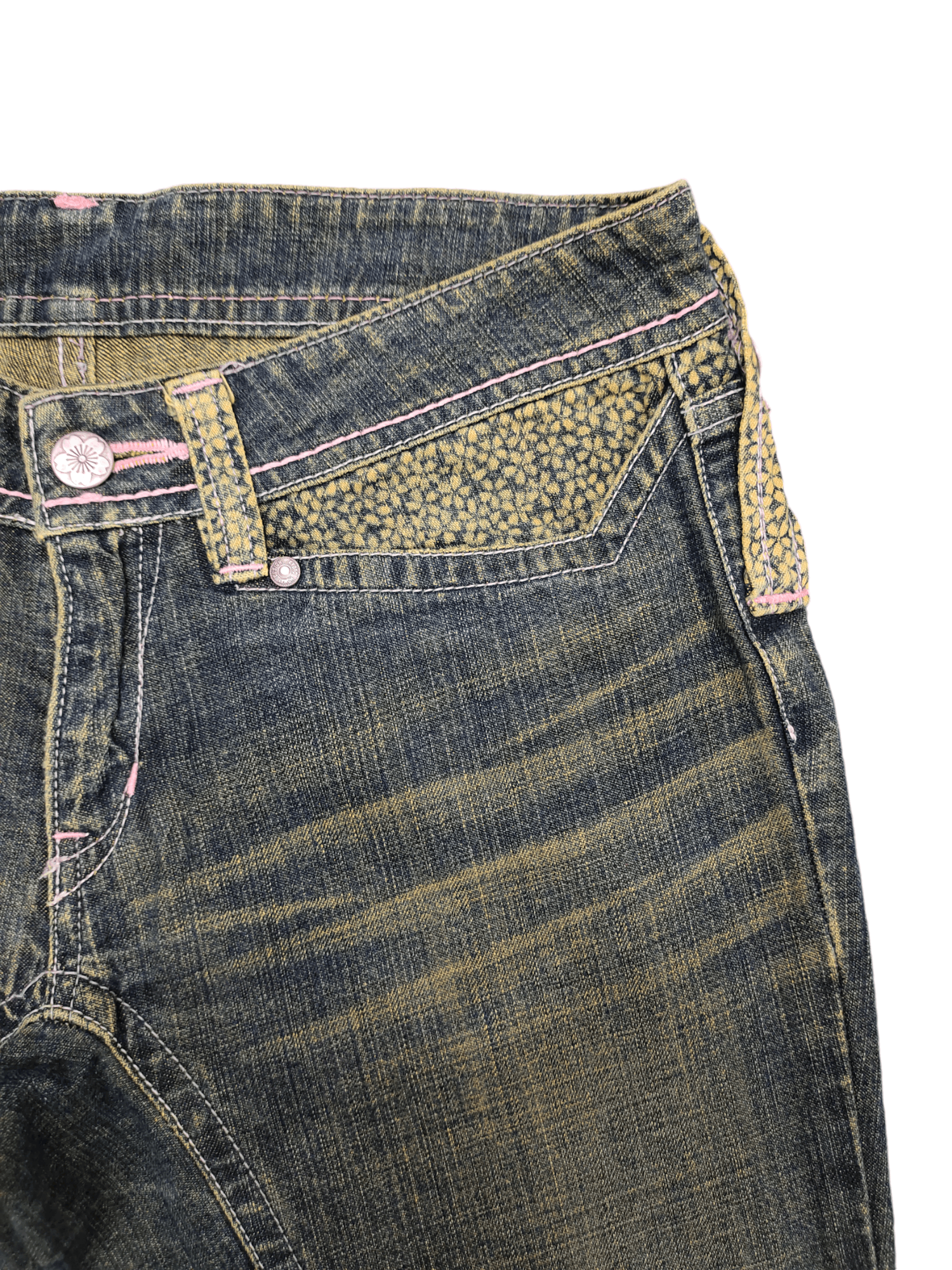 If Six Was Nine Flare Jeans Kyoto Homay Clawmark Faded Low Rise Bootcut Y2k Size US 28 / EU 44 - 6 Thumbnail