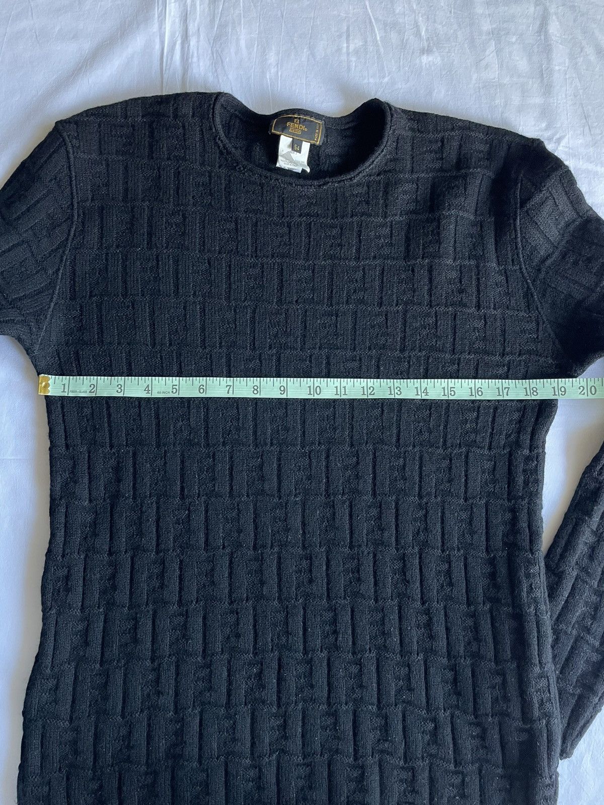 Fendi × Vintage VINTAGE FENDI MONOGRAM 100% WOOL SWEATER Size US L / EU 52-54 / 3 - 15 Thumbnail