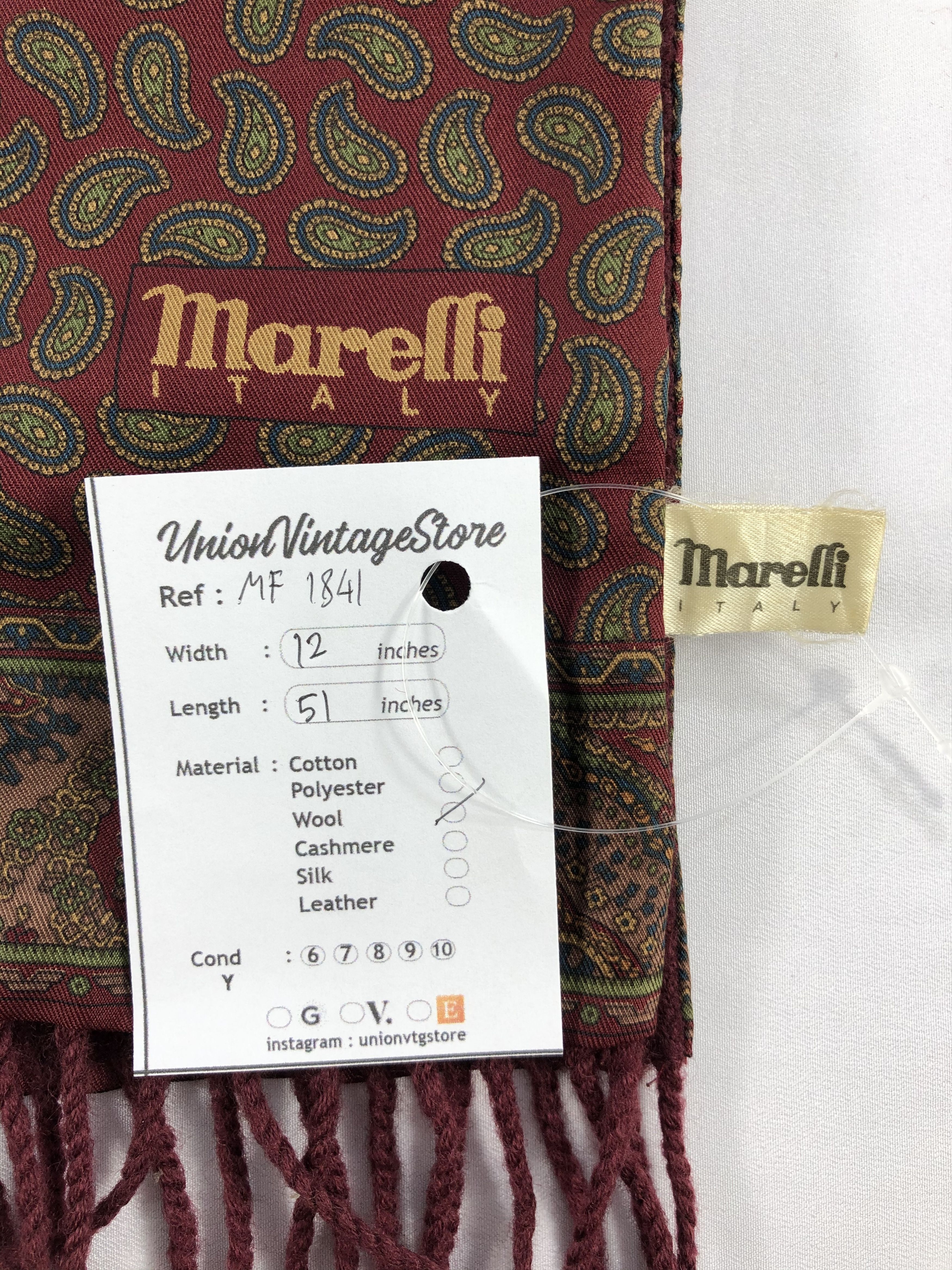 Vintage Vintage Marelli Scarf/Muffler/Neckwear MF1841 Size ONE SIZE - 7 Thumbnail