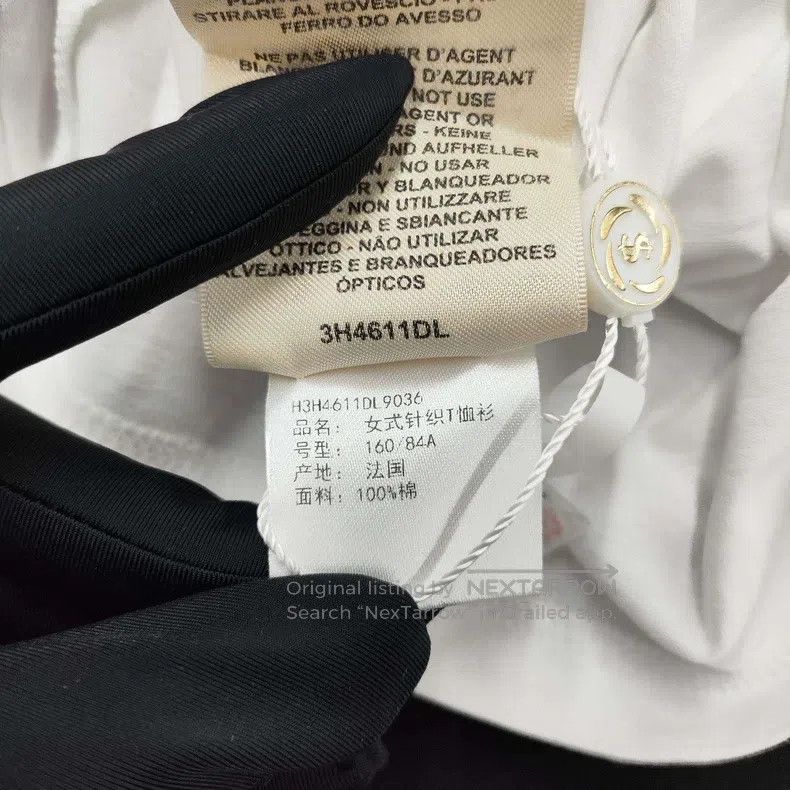 Hermes Hermes Cotton T-Shirt White Size XS / US 0-2 / IT 36-38 - 6 Thumbnail