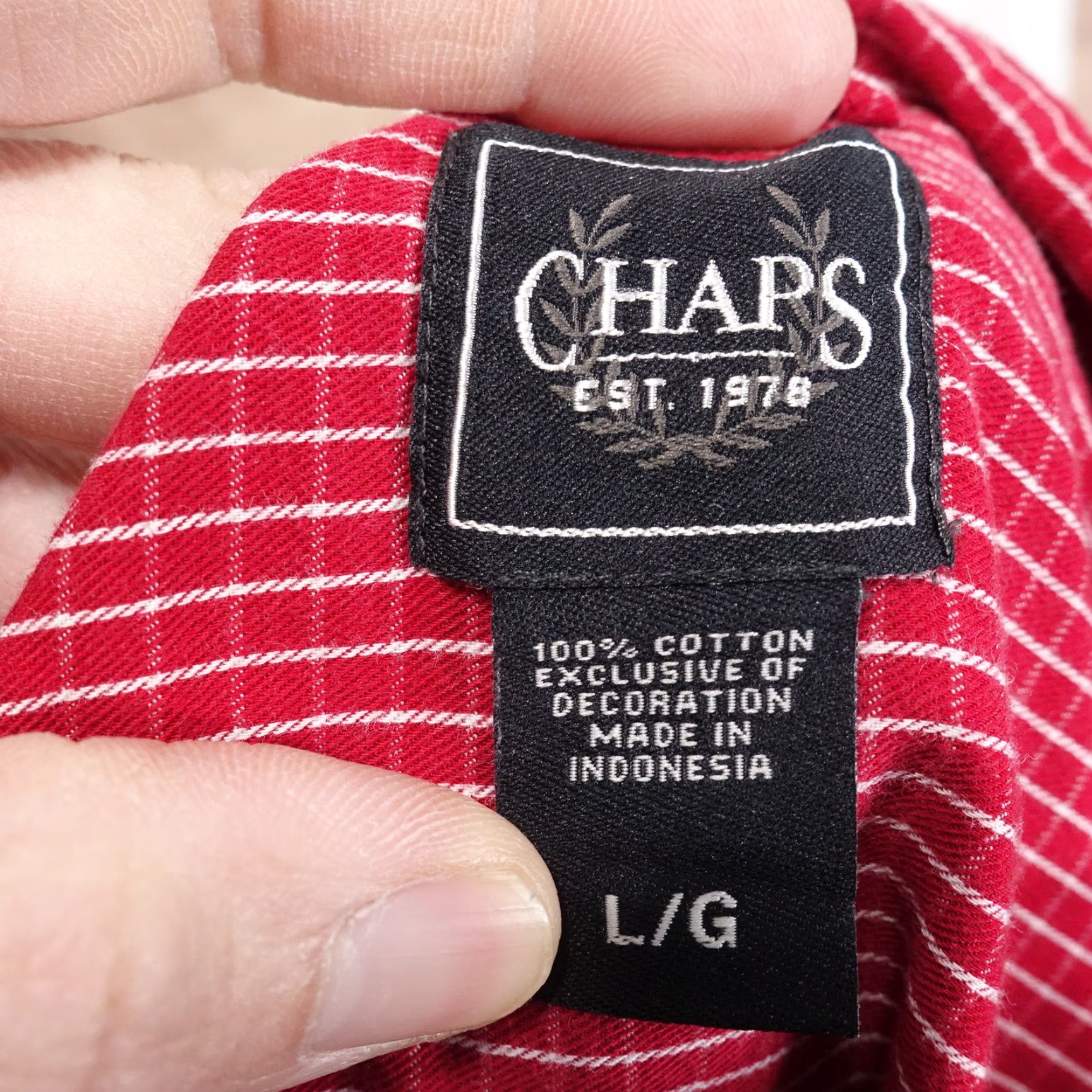Chaps Vintage Chaps Men's Long Sleeve Red Check Button-Down Shirt, Size Large Size US L / EU 52-54 / 3 - 5 Thumbnail