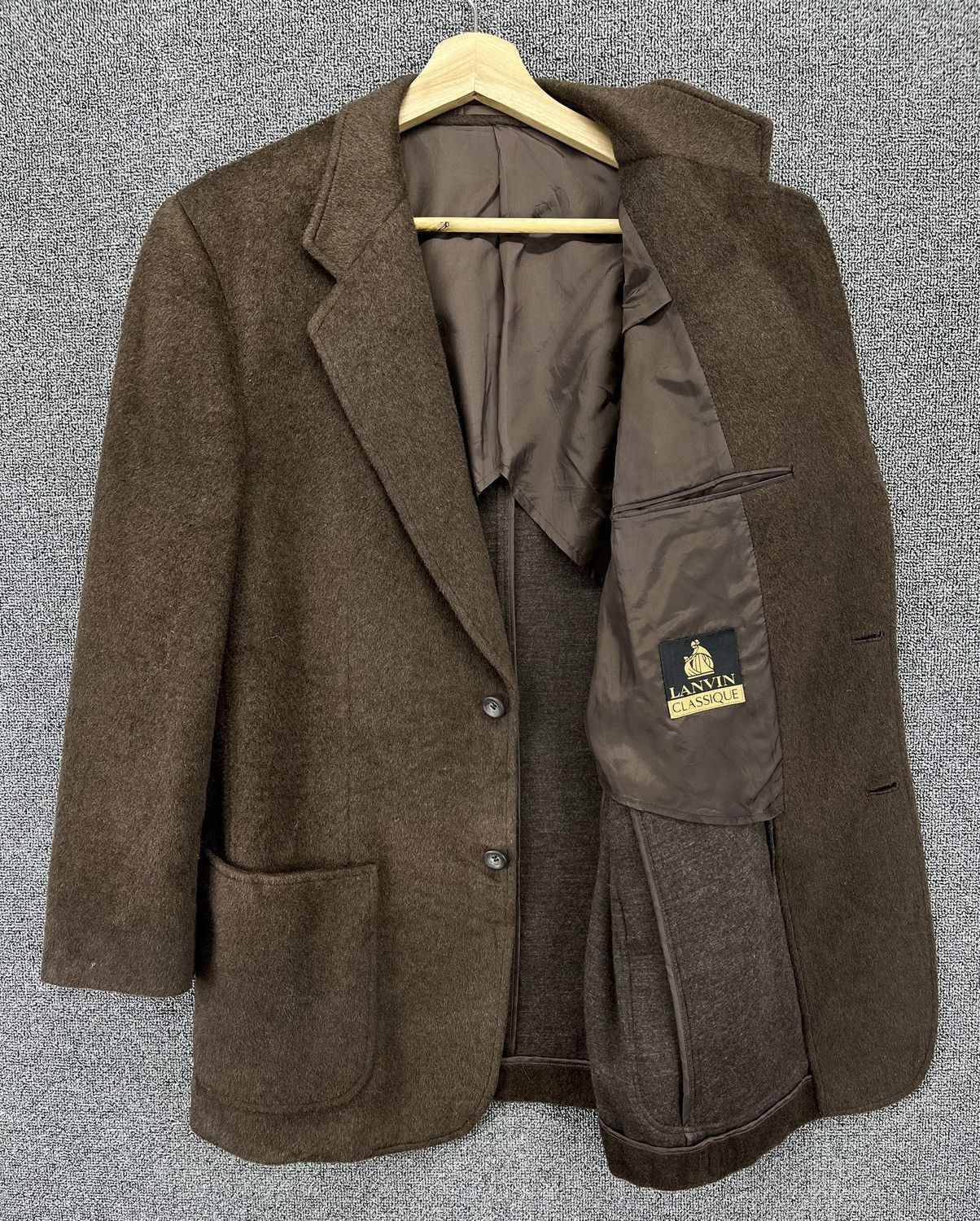 Lanvin Vintage Lanvin Classique Brown Wool Blazer Coats Jacket Size US L / EU 52-54 / 3 - 6 Thumbnail