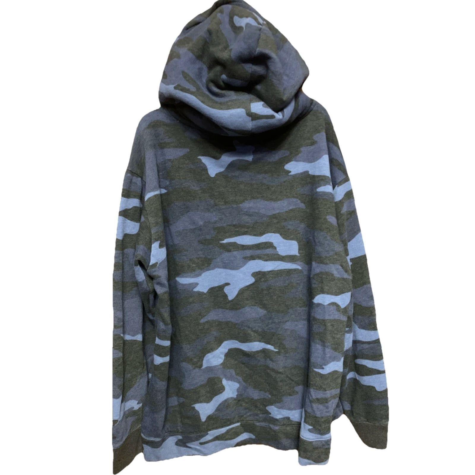 Victoria's Secret Victoria's Secret PINK Hoodie Sweatshirt L Blue CAMO fleece pullover 1977 Logo Hooded Pockets Women Regular Size L / US 10 / IT 46 - 6 Thumbnail