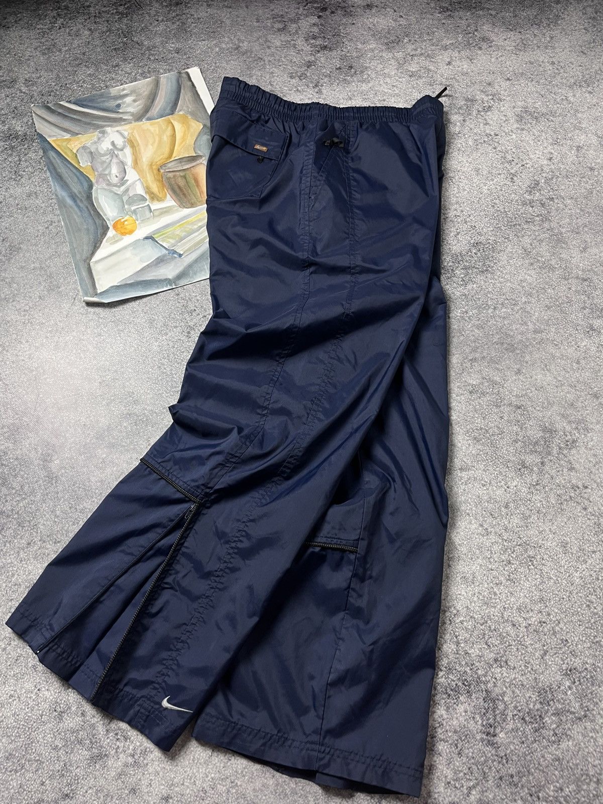 Nike 🔥90’S NIKE NYLON BAGGY TRACK PANTS GORPCORE Y2K Size US 30 / EU 46 - 1 Thumbnail