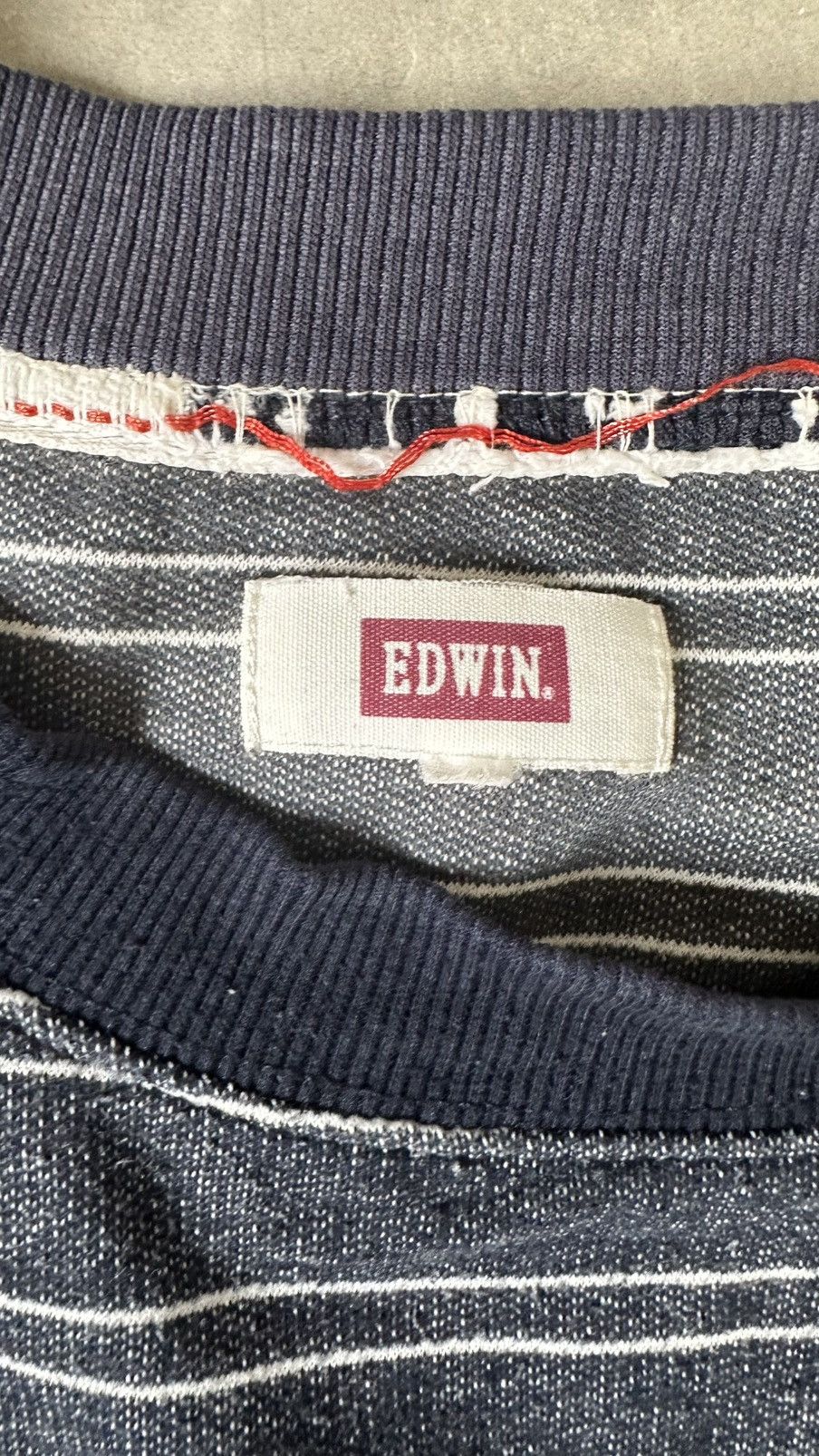 Edwin VINTAGD EDWIN POCKET STRIPES SWEATSHIRT Size US M / EU 48-50 / 2 - 5 Thumbnail
