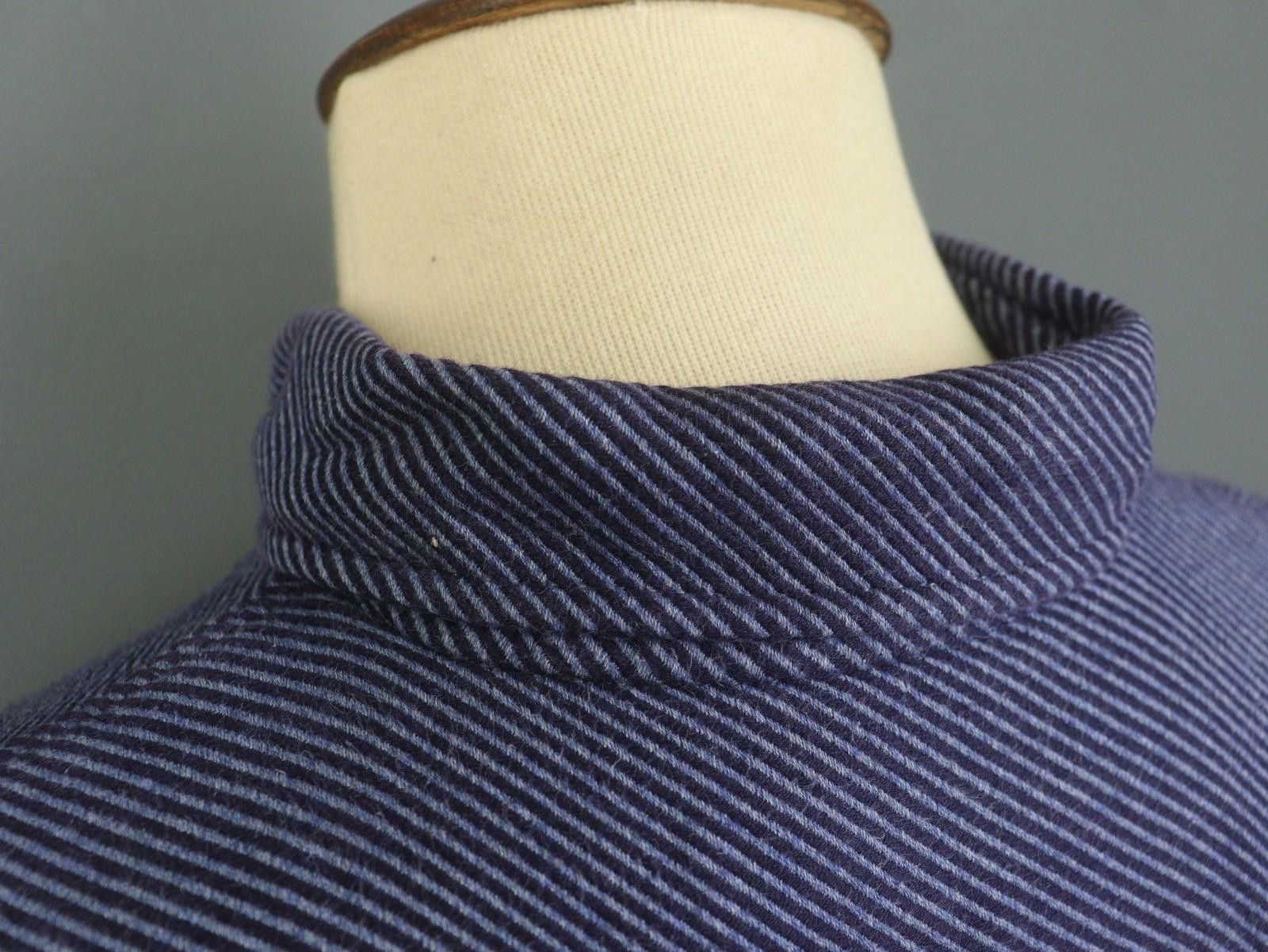 Ermenegildo Zegna Zegna Navy Striped Cotton Button Down Shirt Size M Size US M / EU 48-50 / 2 - 12 Thumbnail