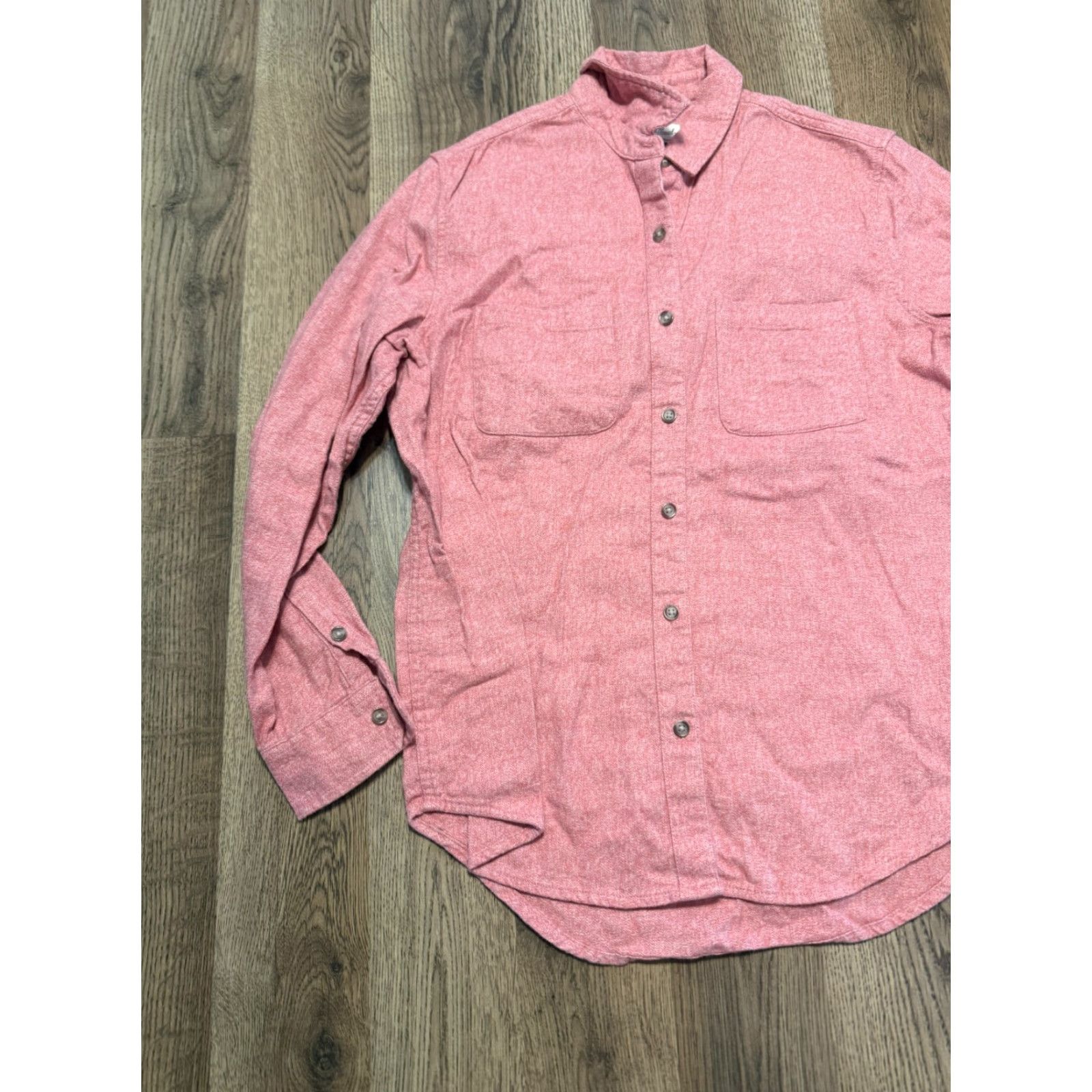 Vintage Universal Thread Shirt Women's XS Red Long Sleeve Button Up Size XS / US 0-2 / IT 36-38 - 3 Thumbnail