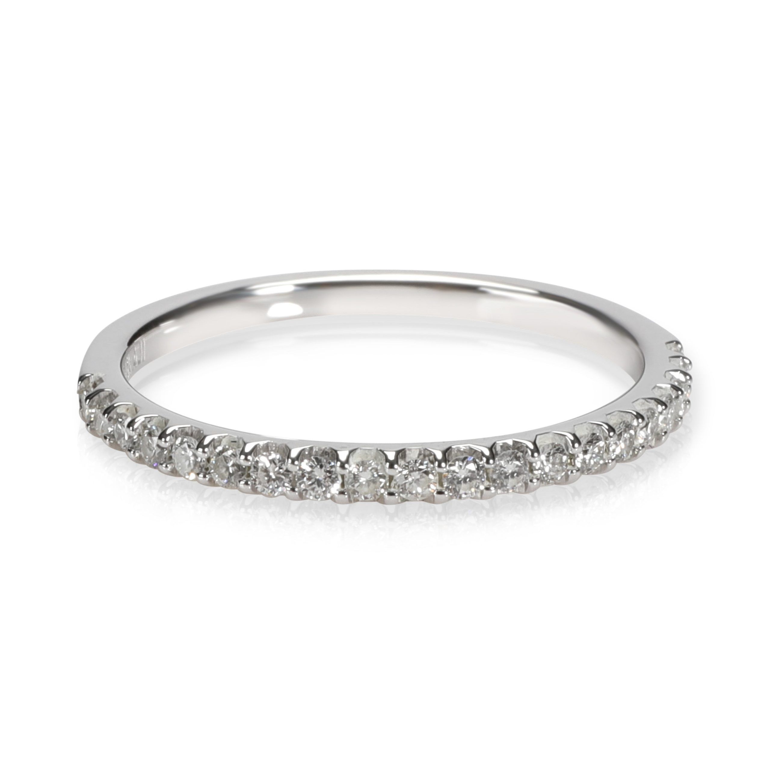 Tiffany & Co. Micro Pave Diamond Wedding Band in 14K White Gold 0.20 ...