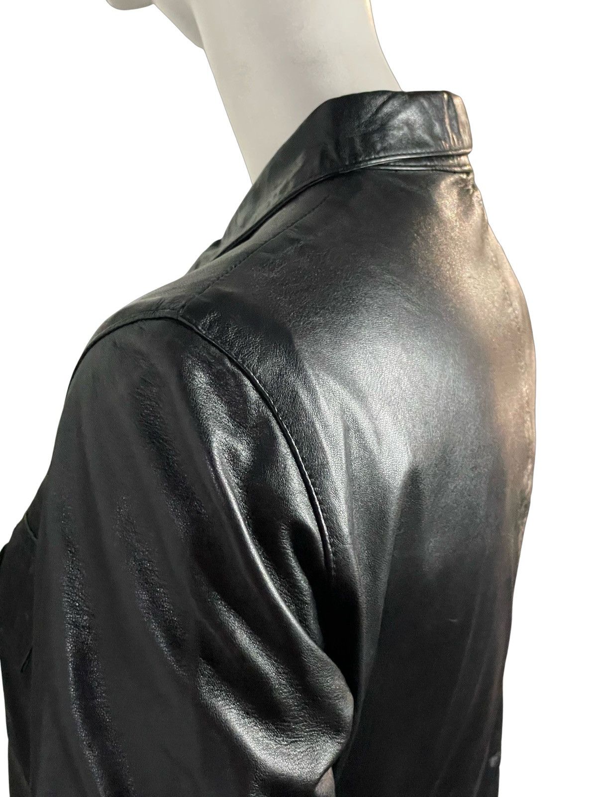 Helmut Lang Helmut Lang 1997 Leather Shirt Dress Size S / US 4 / IT 40 - 8 Thumbnail