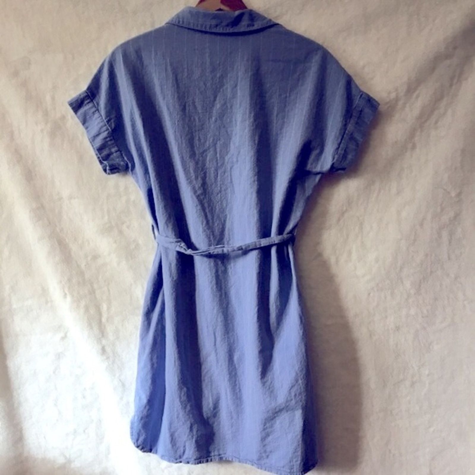 Mango MNG Blue with White Striped Button Dress Size S / US 4 / IT 40 - 9 Thumbnail
