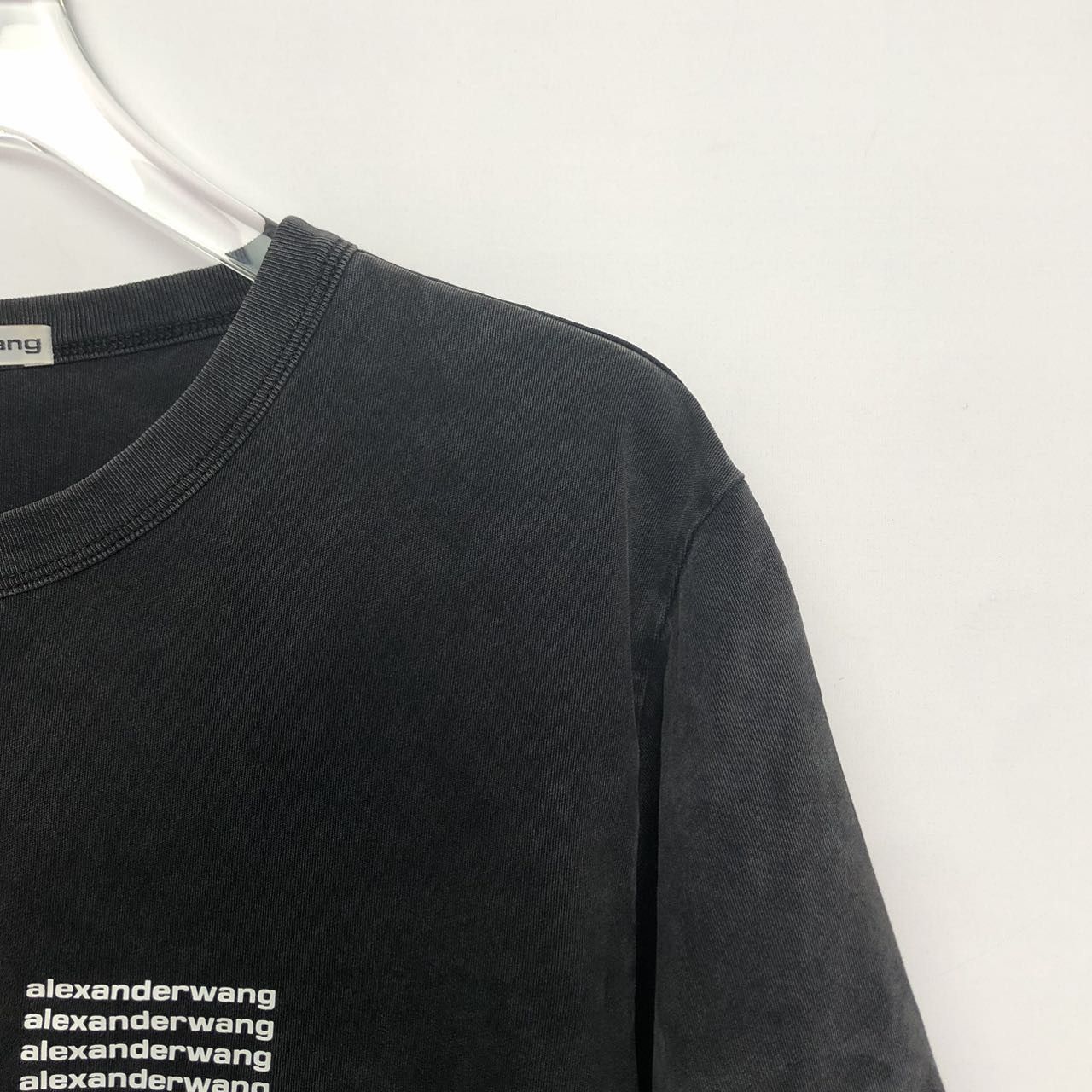 Alexander Wang Alexander Wang Cropped T-shirt Women's Black K26WX Size XS / US 0-2 / IT 36-38 - 3 Thumbnail