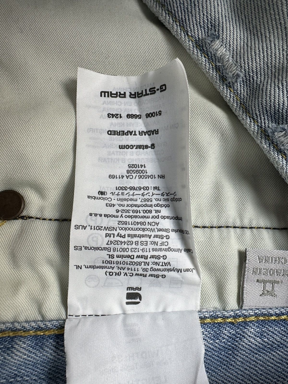 G-Star G-star Radar Tapered Avant Garde Jeans Denim Size US 33 - 13 Thumbnail
