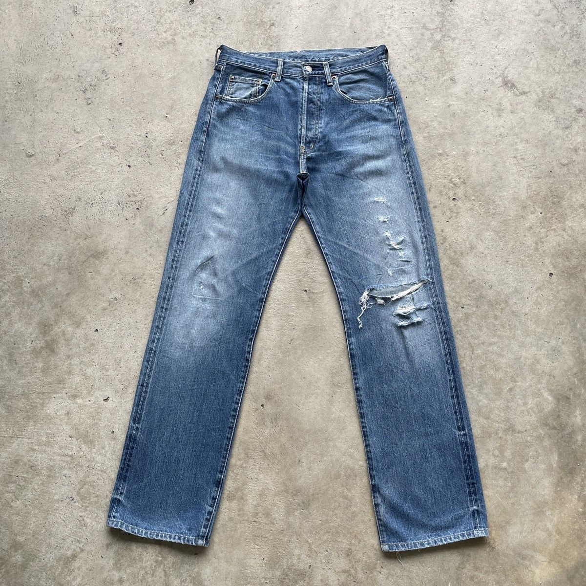 Levi's Vintage Clothing W32💥 Levis 503 Big E Vintage Distressed Jeans Faded Pants Size US 32 / EU 48 - 1 Thumbnail