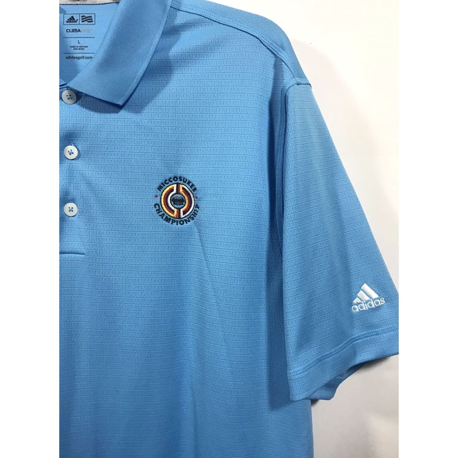 Adidas adidas Clima Lite Dri-Fit Golf Polo Shirt Blue L Mens Cardigan? Size US L / EU 52-54 / 3 - 2 Thumbnail