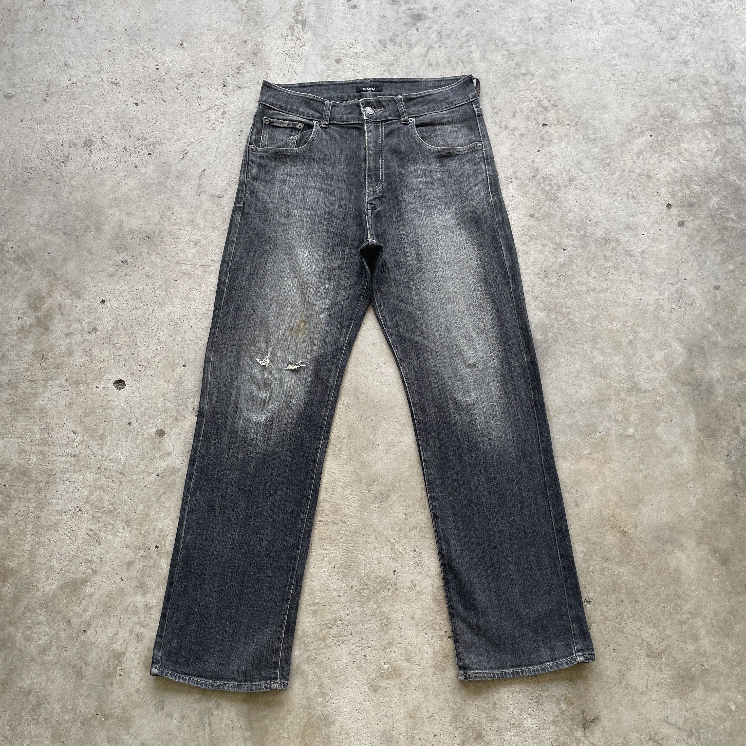 Japanese Brand W31x30 Vintage Japanese Black Denim Faded Jeans Pants Size US 31 - 3 Thumbnail