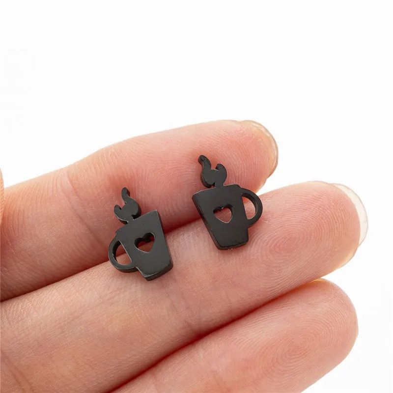 Jewelry Heart Lighter Mini Stud Earrings Charm Earring Gift Size ONE SIZE - 2 Thumbnail
