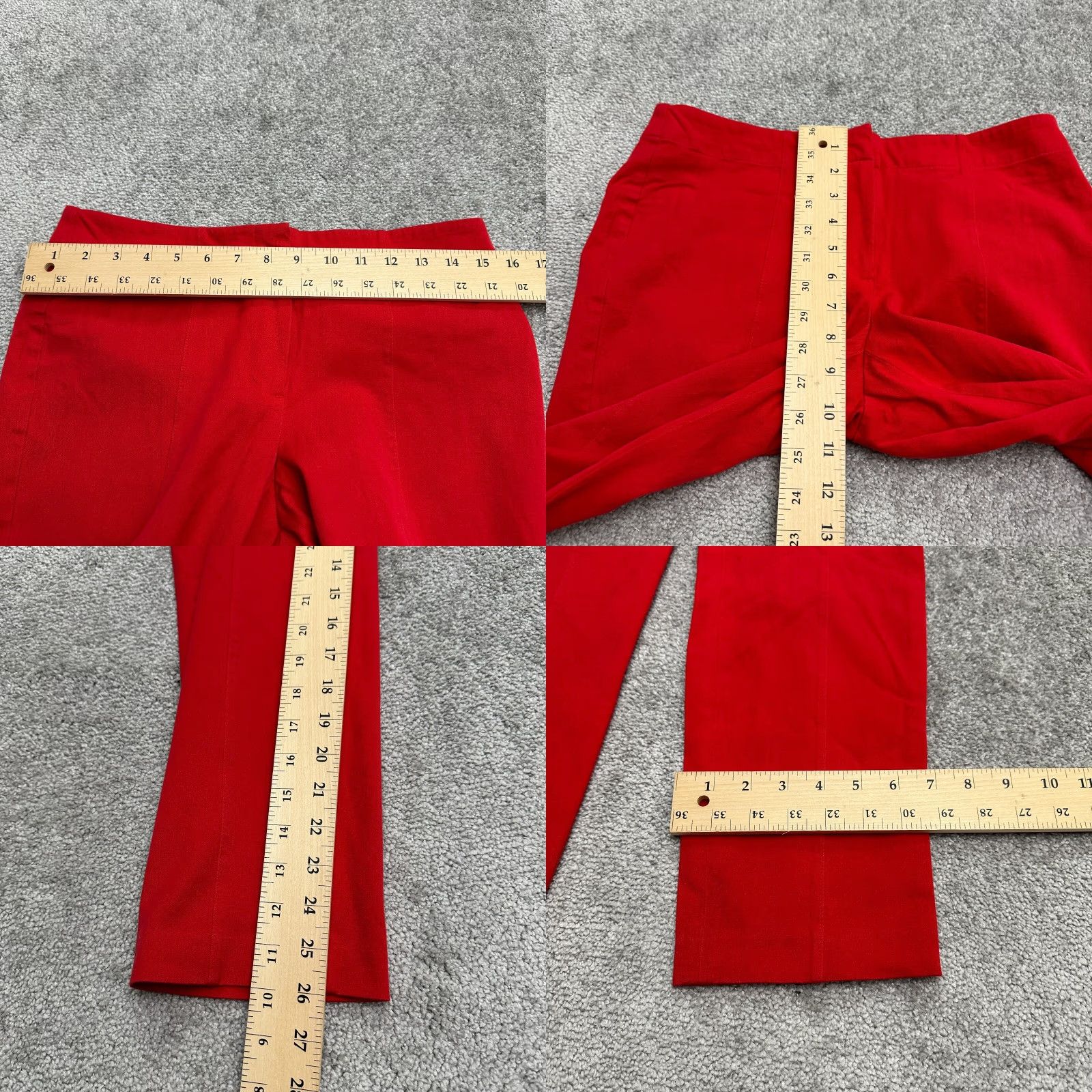 J. Jill J. Jill Premium Bistretch Straight Leg Pants Womens 6 Red Mid Rise Workwear 31x26 Size 28" / US 6 / IT 42 - 8 Thumbnail