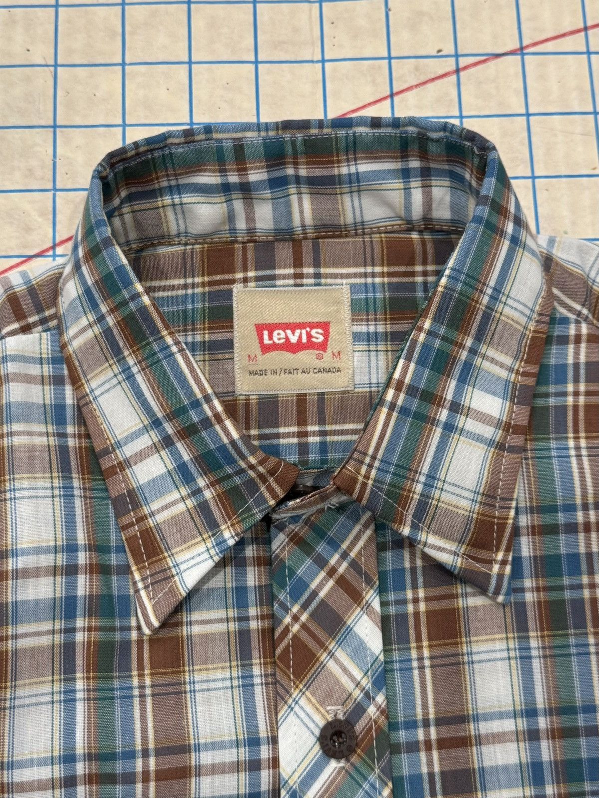 Levi's Vintage Levi’s Plaid Button Up Shirt 70/80’s Mens Medium Size US M / EU 48-50 / 2 - 5 Thumbnail