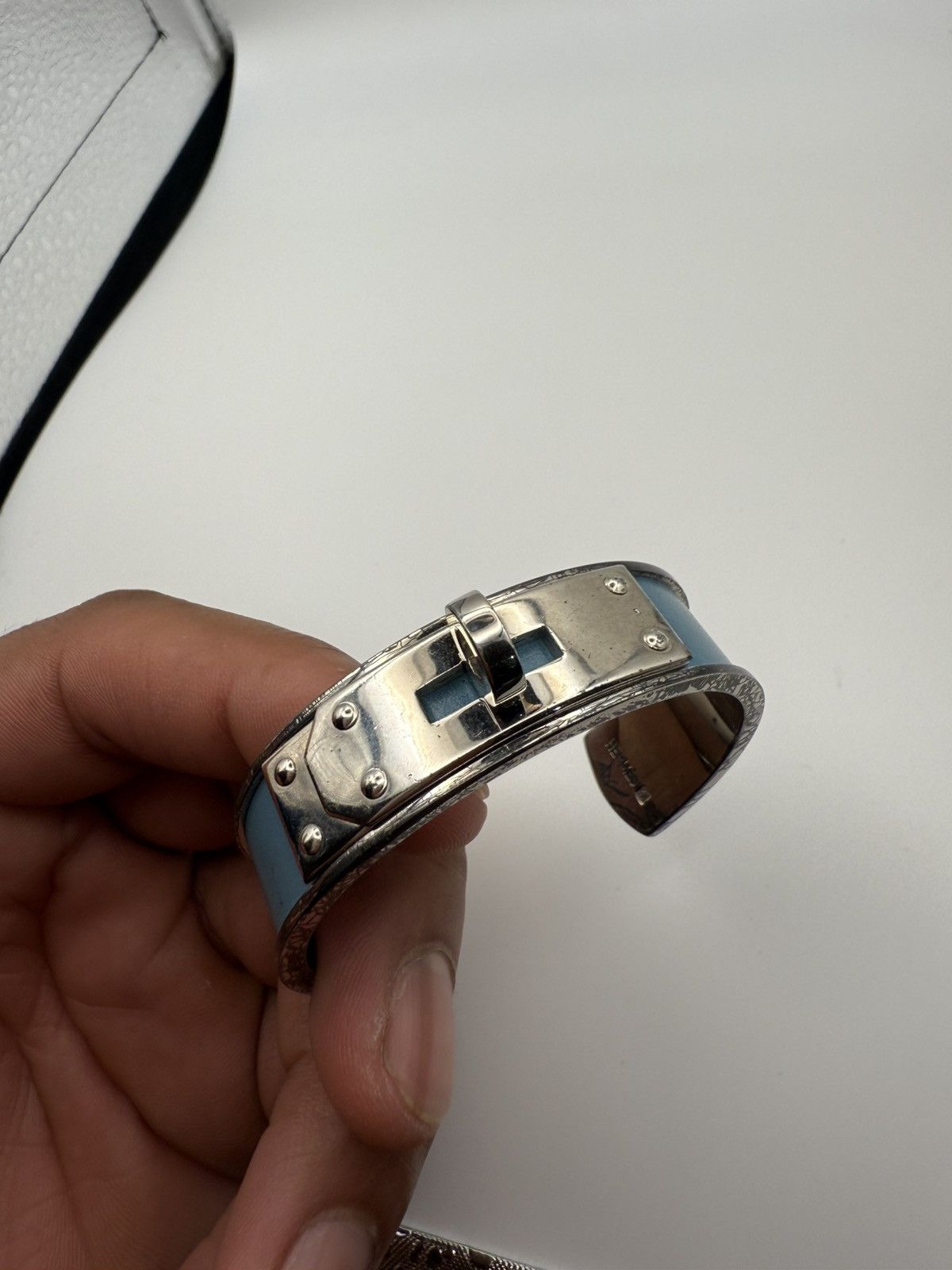 Hermes Hermes Light Blue Kelly Bangle Size ONE SIZE - 3 Thumbnail