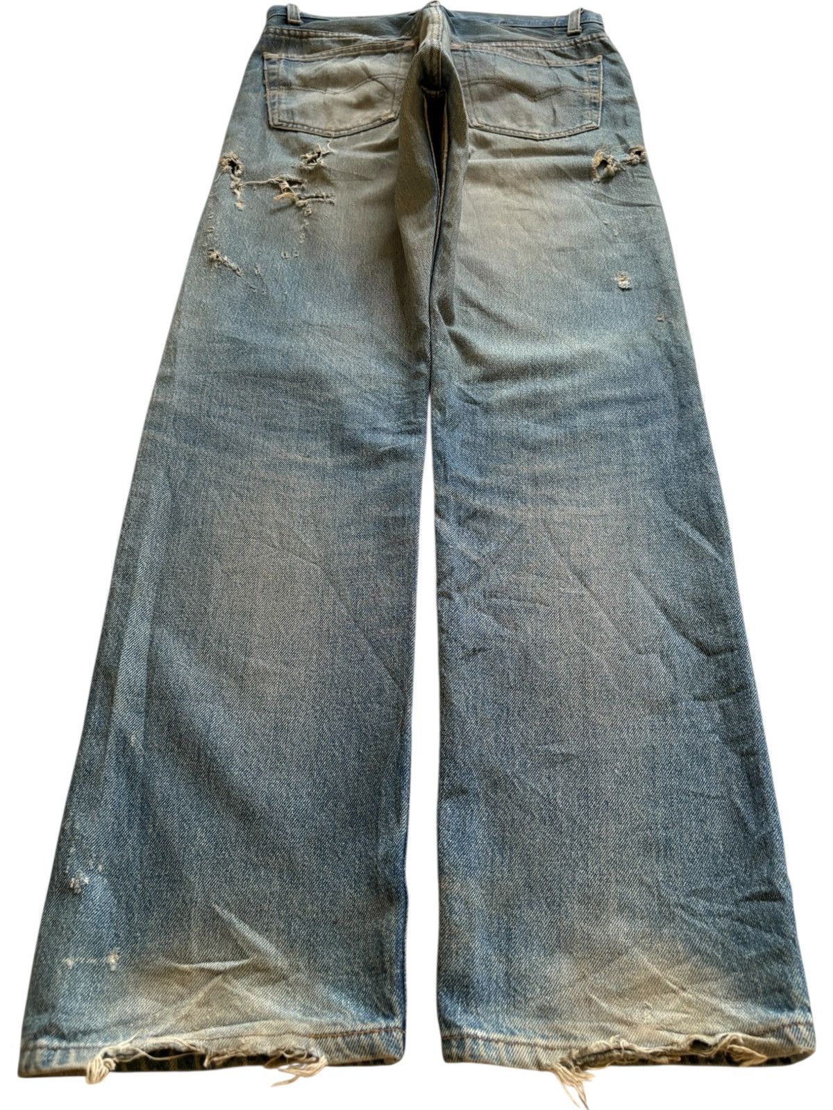 LVC × Levi's × Levi's Vintage Clothing Vintage 90s Levis 501 Mud Wash Distress Rip Loose Jean Size US 31 - 2 Thumbnail
