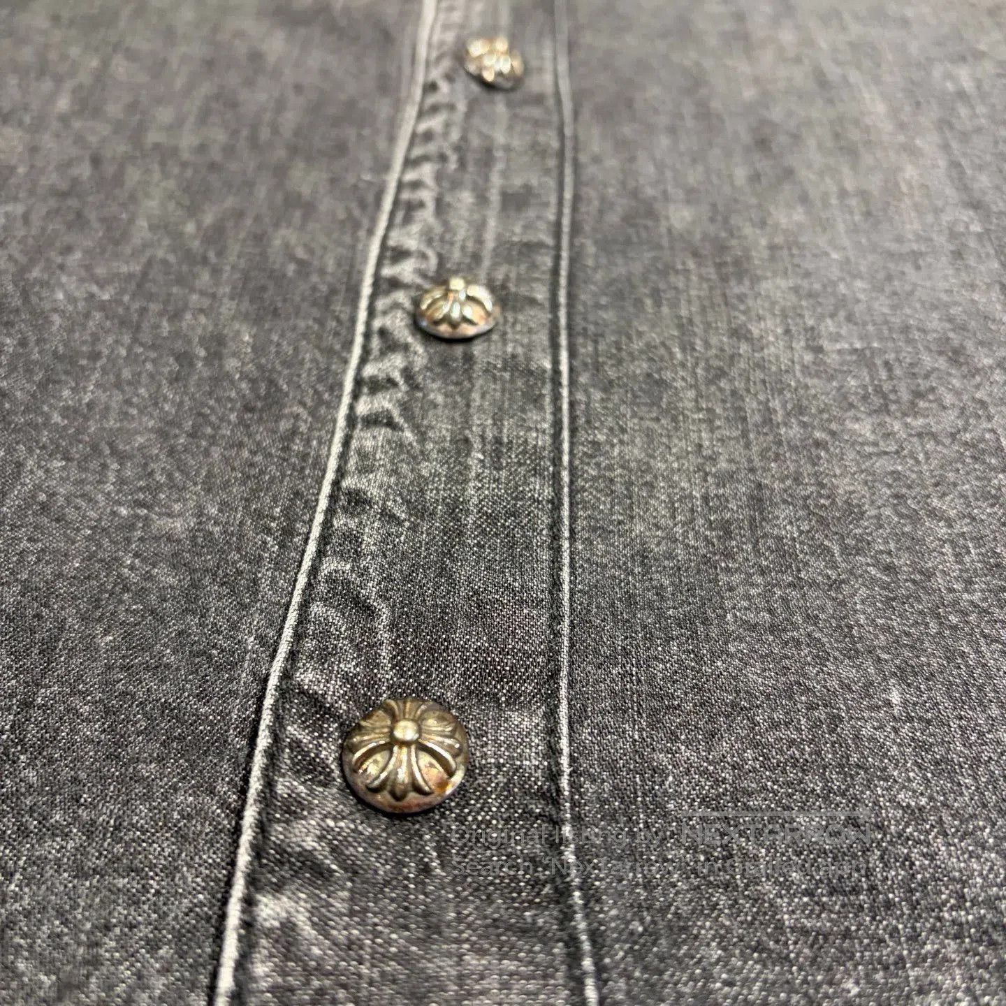 Chrome Hearts Chrome Hearts CH Cross Silver Denim Shirt. Size US XL / EU 56 / 4 - 5 Thumbnail