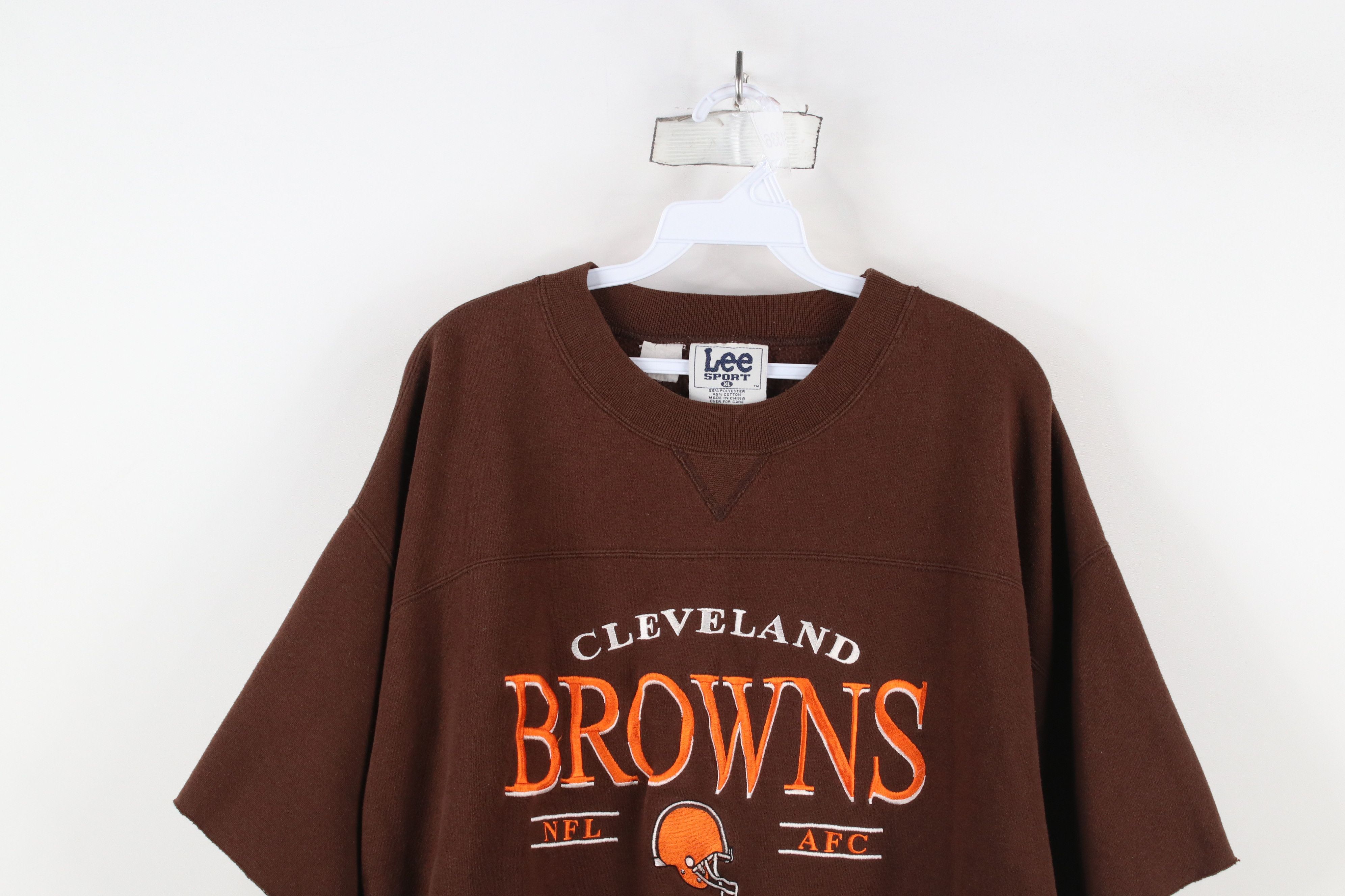 Vintage Vintage 90s Cleveland Cut Off Short Sleeve Sweatshirt Size US XL / EU 56 / 4 - 2 Thumbnail